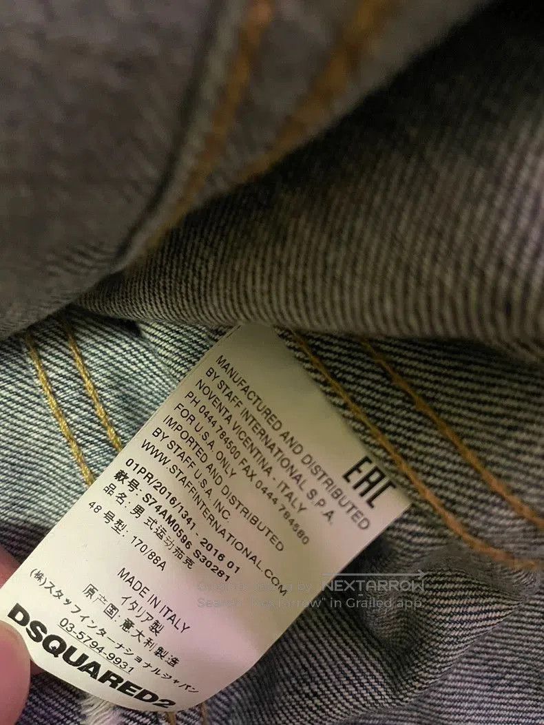 Dsquared2 DSquared2 Distressed Denim Jacket. Size US M / EU 48-50 / 2 - 4 Thumbnail