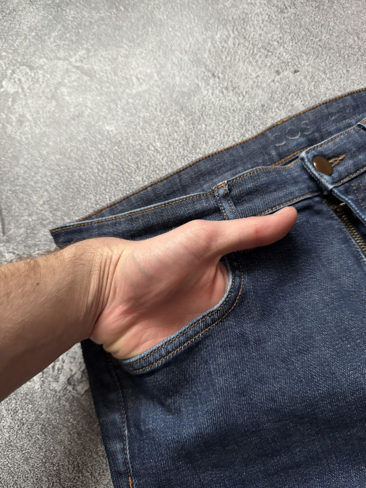Cos × Designer COS 38 denim pant trouser Jean chino Wmns dark blue Size 26" / US 2 / IT 38 - 9 Thumbnail