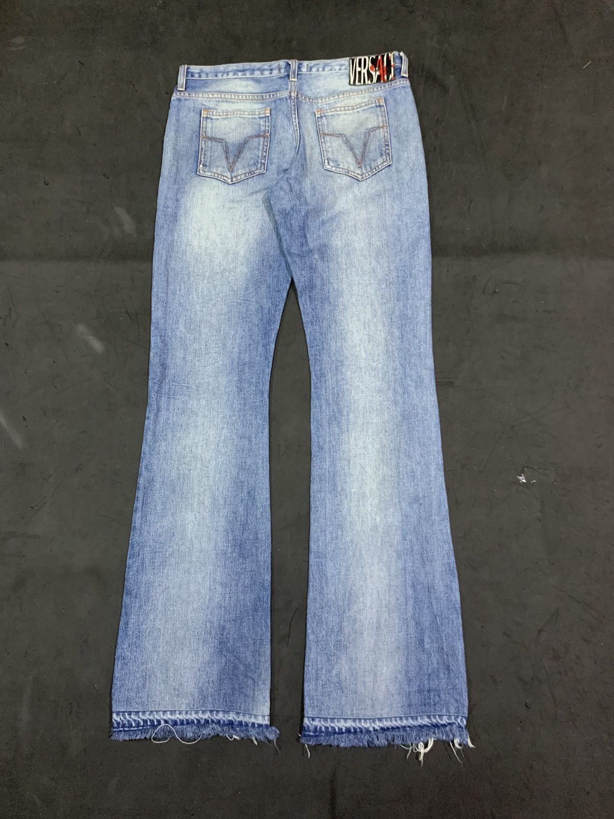 Versace 🖤BLACKDAY🖤Versace distressed flared jeans Size 31" - 2 Thumbnail