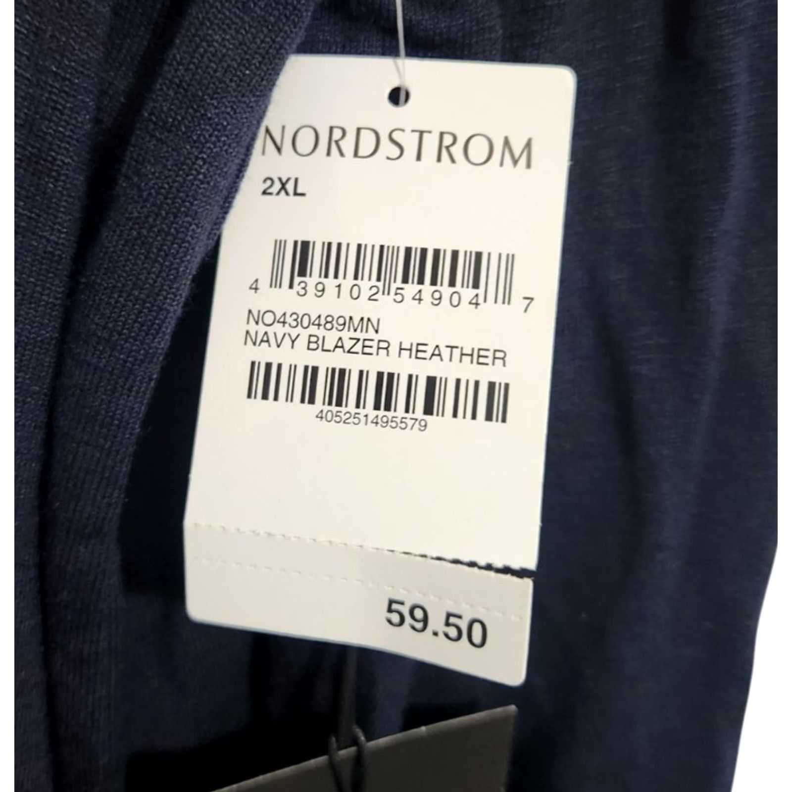 Nordstrom Nordstrom Sweater Shirt Mens 2XL Navy Blue Pullover Crew Neck Modal Polyester Knit Long Sleeve Size US XXL / EU 58 / 5 - 4 Thumbnail