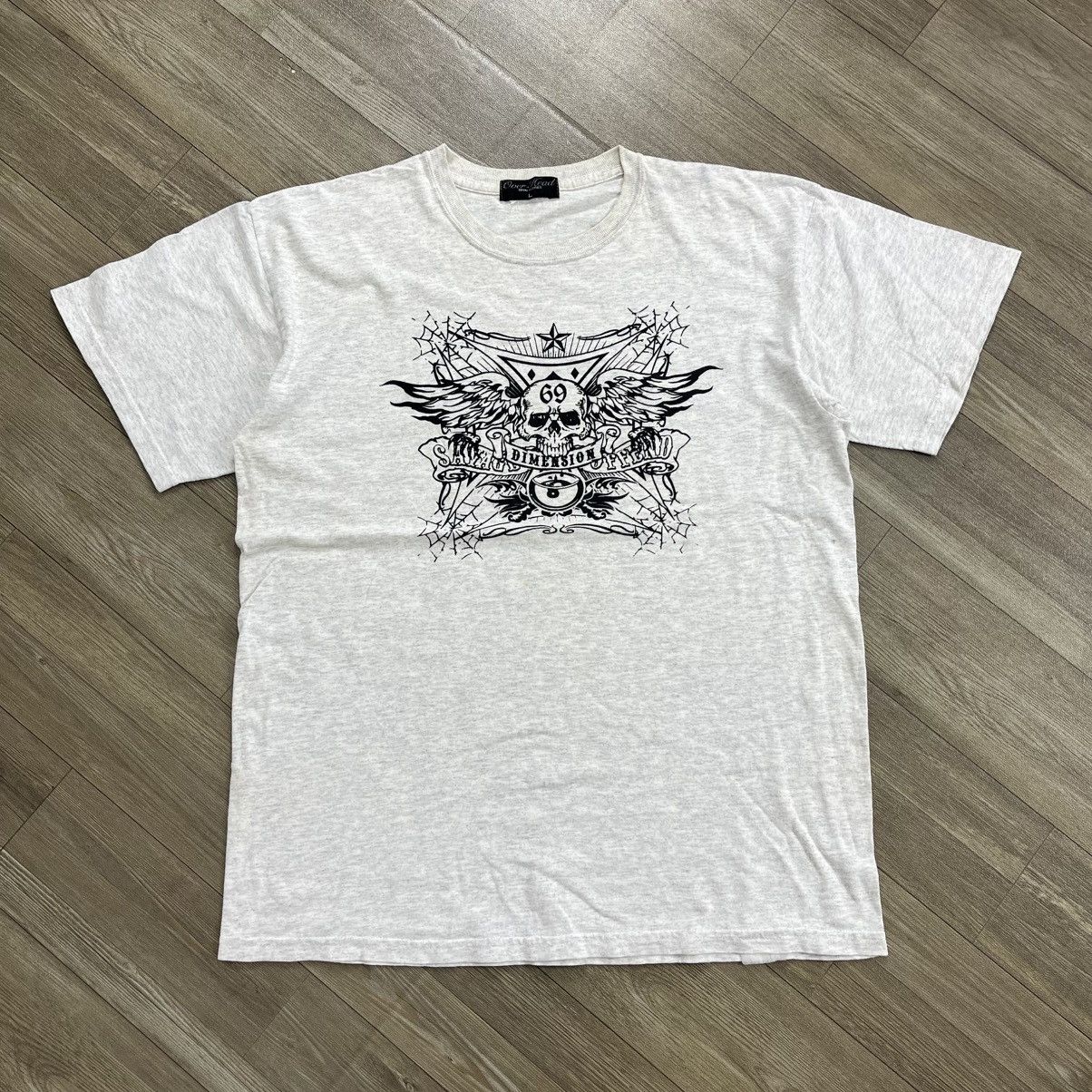 2000s Overhead Dimention Skulls Grunge Lgb Style Tee