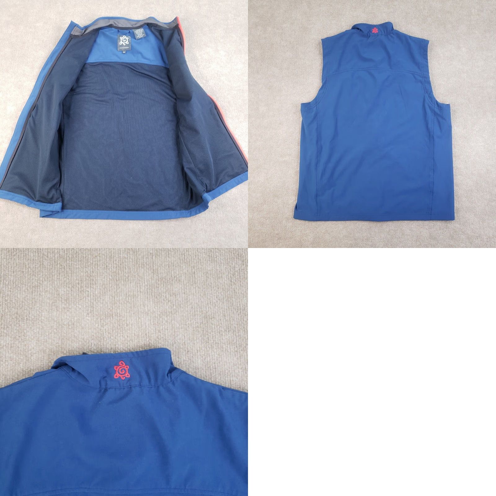 Vintage Turtleson Vest Mens Medium Blue Full Zip Pockets Lightweight Golf Stretch Size US M / EU 48-50 / 2 - 8 Thumbnail