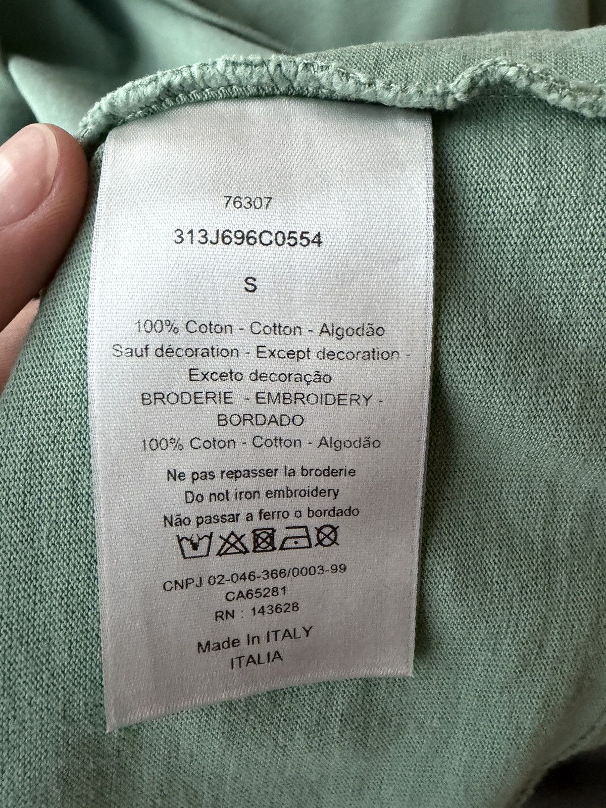 Dior Dior Christian Dior Couture Embroidered T-Shirt Green S Size US S / EU 44-46 / 1 - 4 Thumbnail