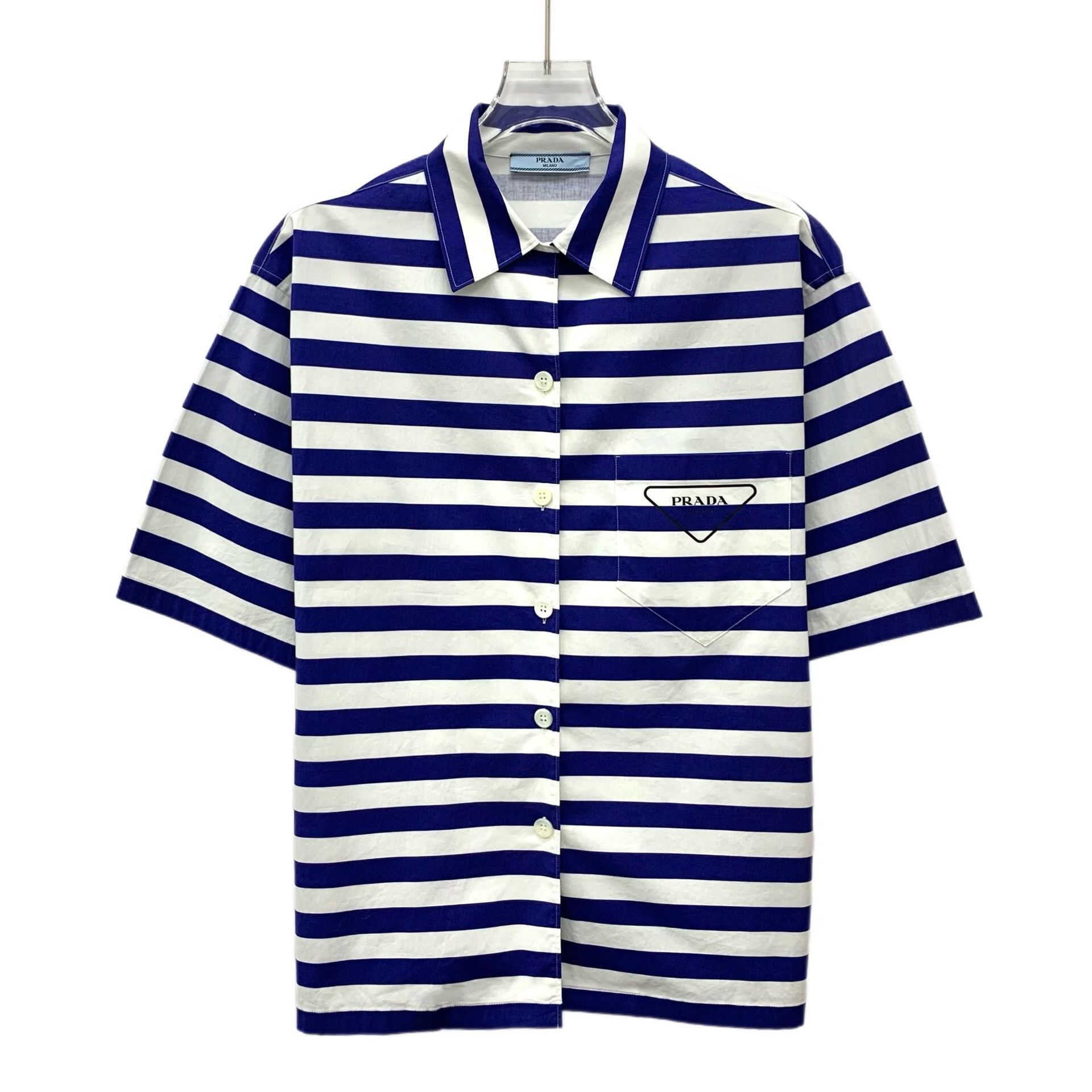 Prada Prada Cotton Striped Multi Shirt L Men Size US L / EU 52-54 / 3 - 1 Thumbnail