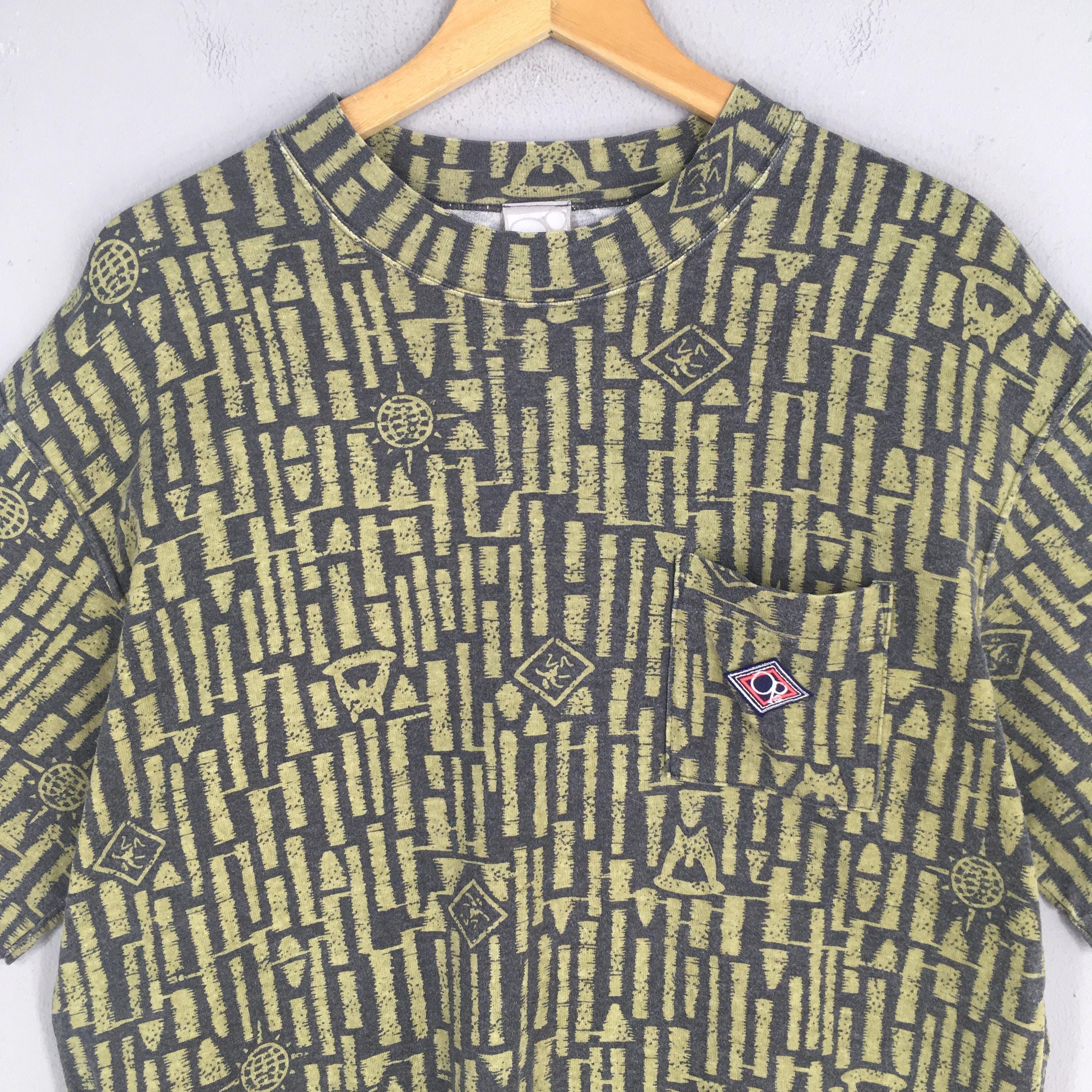 Vintage 1990s Ocean Pacific Surfer Abstract T shirt Large