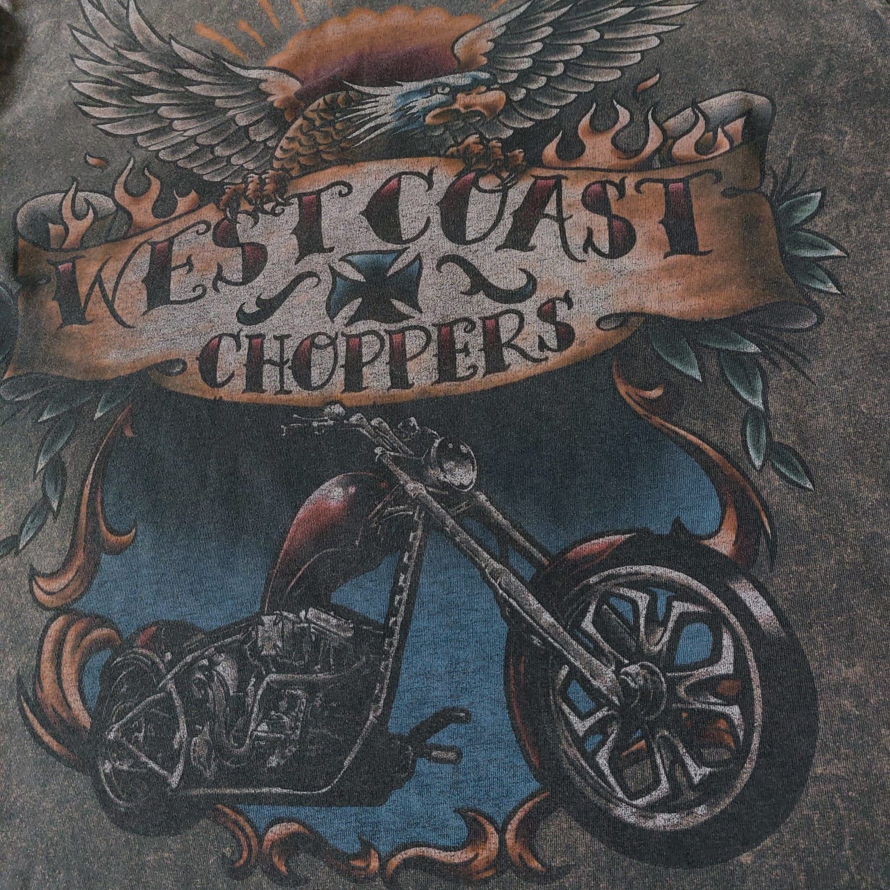 Vintage Vintage 90s West Coast Choppers t-shirt Size US XL / EU 56 / 4 - 2 Thumbnail