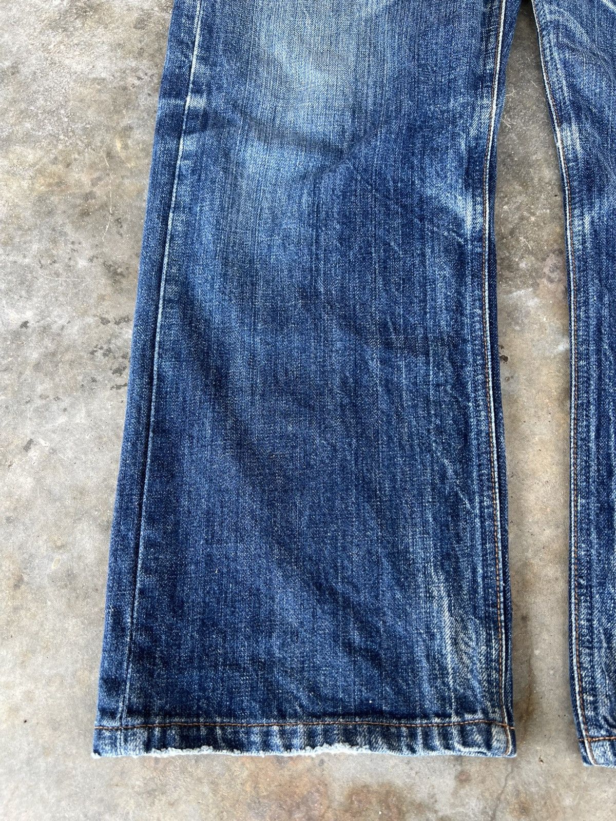 Big John × Japanese Brand 💥Baggy💥Vintage Big John Extra Blue Jean Size US 32 / EU 48 - 3 Thumbnail