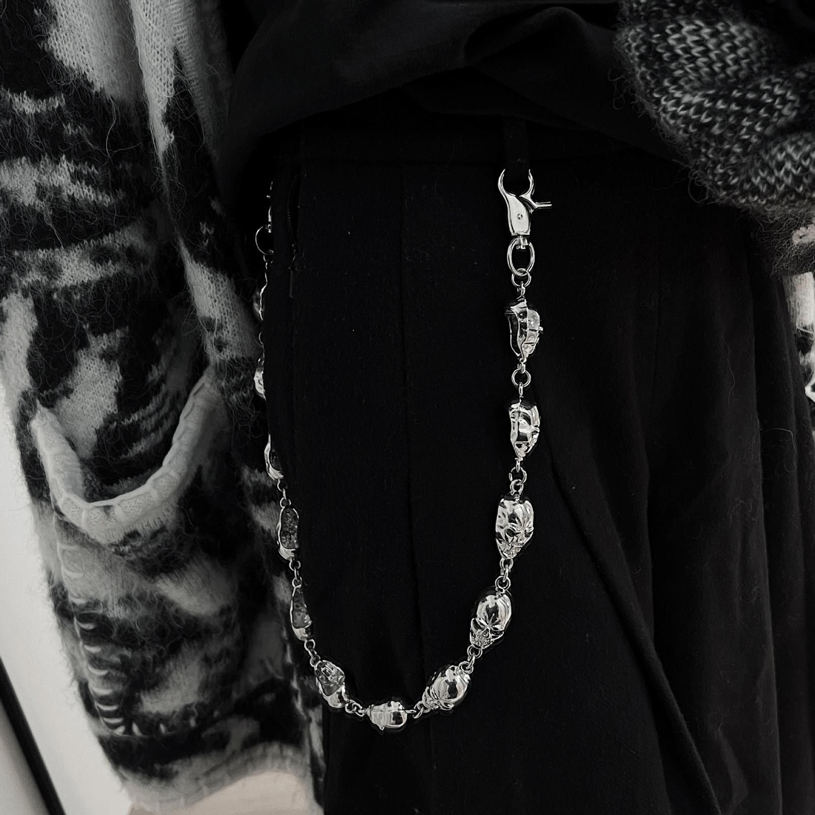 Jewelry Skeleton Wallet Chain in Silver, Men's