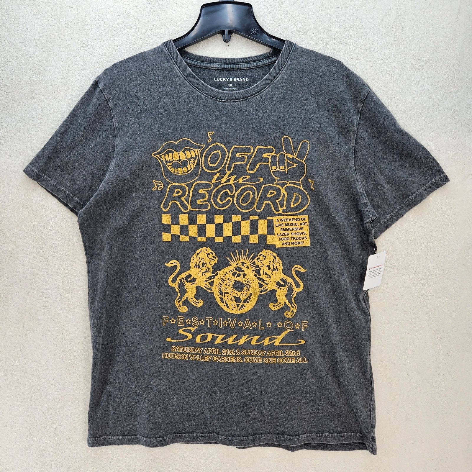 Lucky Brand LUCKY BRAND MEN'S XLARGE OFF THE RECORD FESTIVAL OF SOUND Size US XL / EU 56 / 4 - 1 Thumbnail