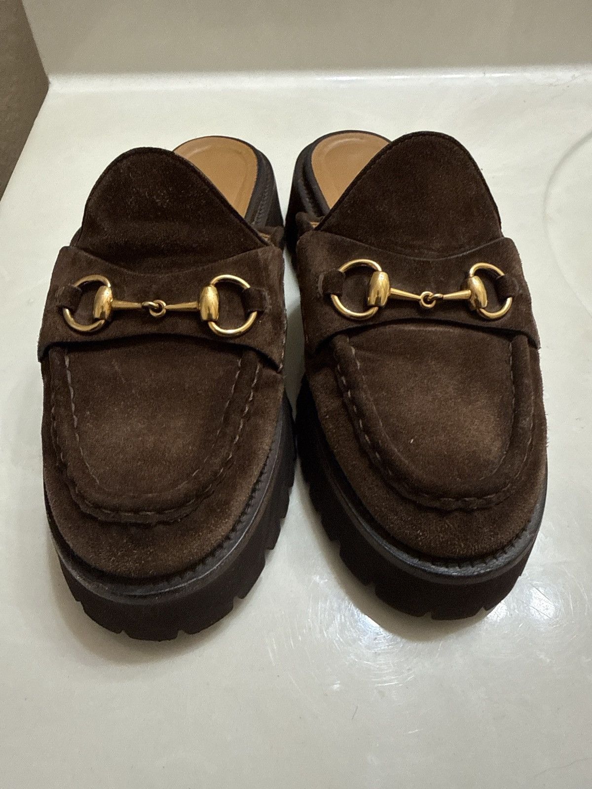 Gucci Gucci Horsebit Lug Sole Leather Loafers Made in Italy–EU 38 Size US 8 / IT 38 - 4 Thumbnail
