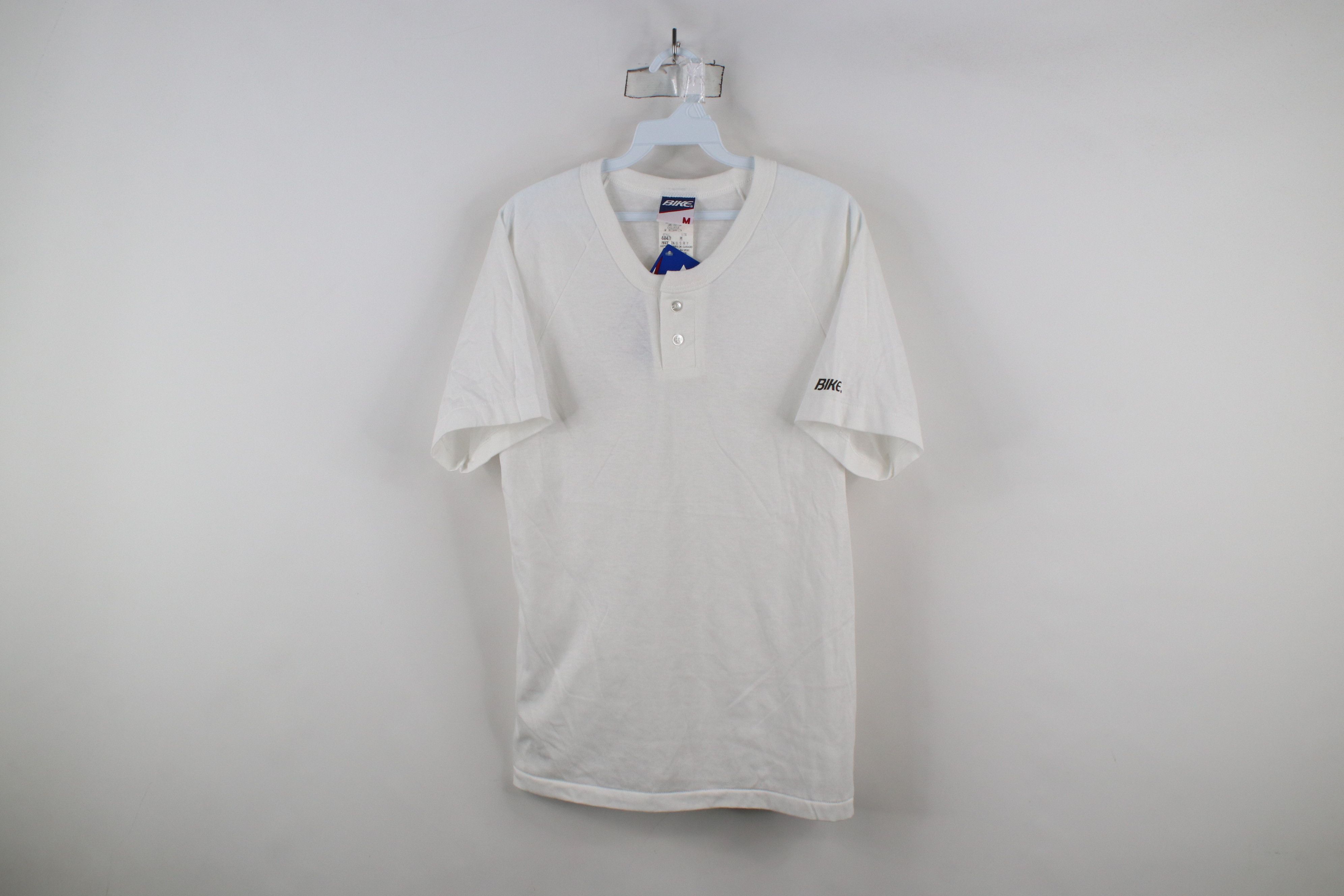 Vintage Deadstock Vintage 90s Streetwear Henley T-Shirt White USA Size US M / EU 48-50 / 2 - 1 Thumbnail