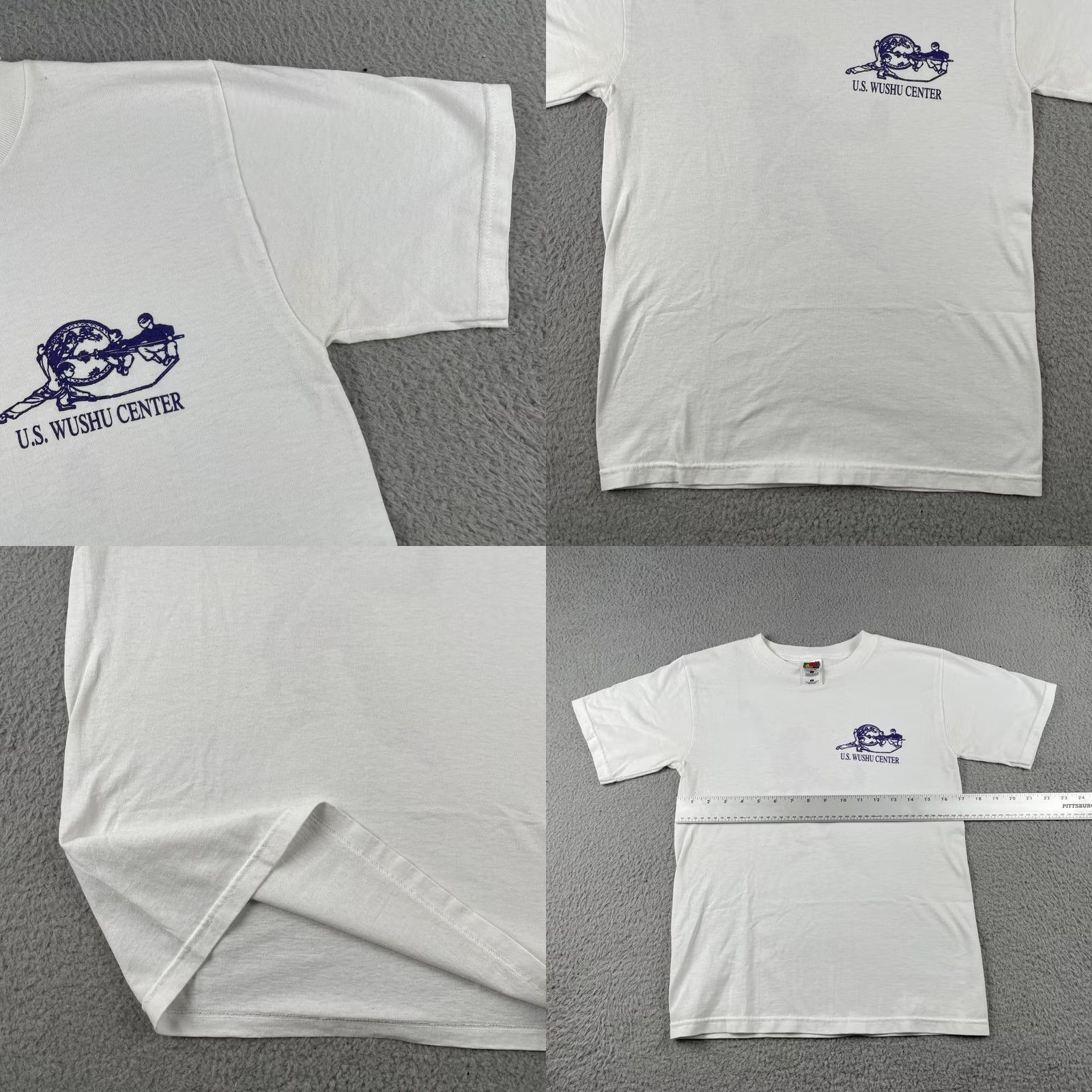 Fruit Of The Loom VINTAGE Fruit Of The Loom Shirt Small White U.S. Wushu Center Martial Arts 50/50 Athletic Size US S / EU 44-46 / 1 - 9 Thumbnail