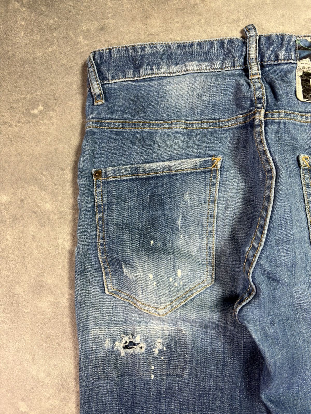 Dsquared2 Dsquared2 Paint Splattered Faded Distressed Denim Jeans 48 Size US 32 / EU 48 - 13 Thumbnail