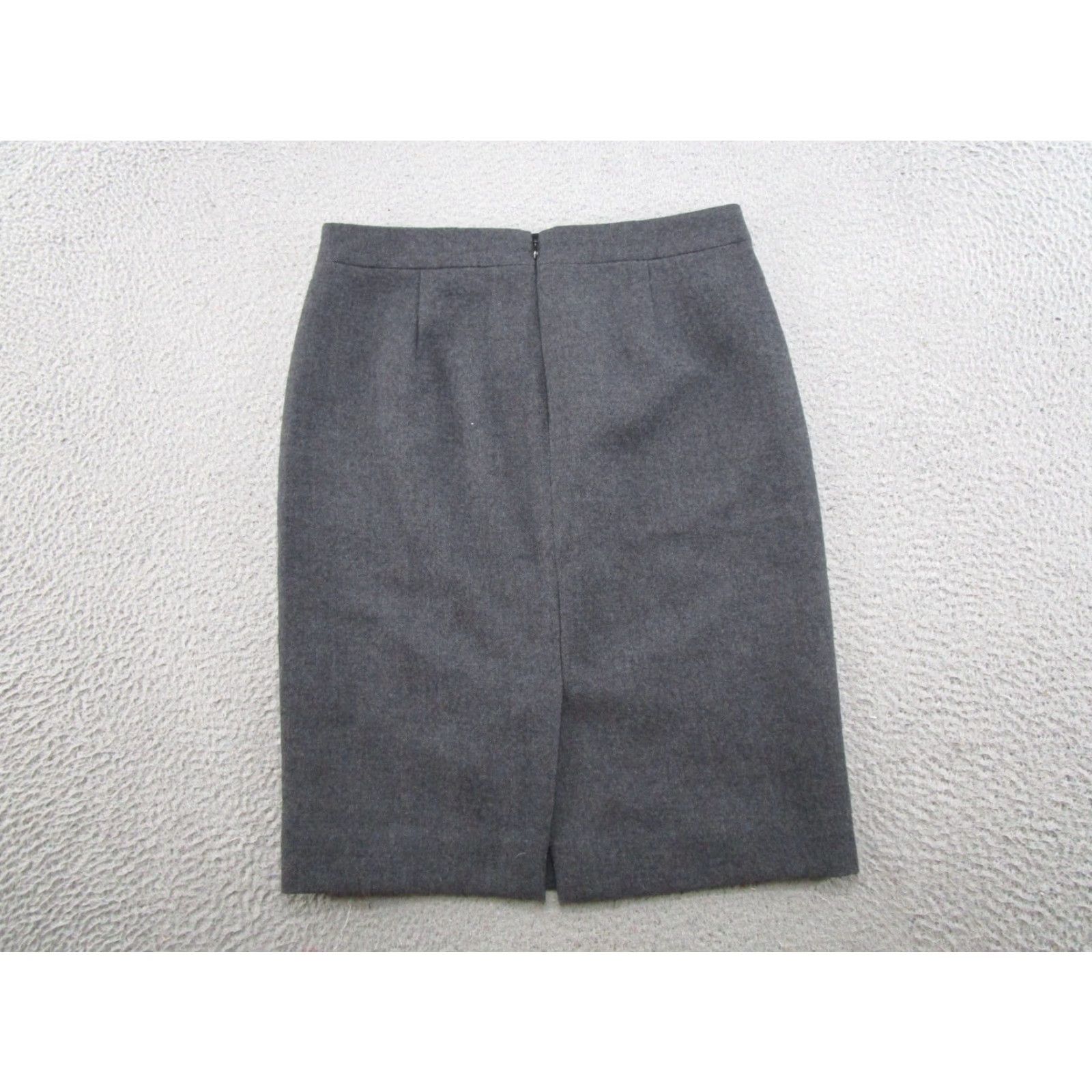 J.Crew J.Crew Skirt Pencil Womens 6 Black Lined Wool Blend Classic Work Office Knee Length Zip Slit All Seasons Career Minimalist Secretary Womens Size 28" / US 6 / IT 42 - 7 Thumbnail