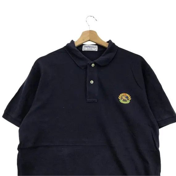 Burberry Vtg 90’ BURBERRY OF LONDON Crest Logo Polo Tee Shirt Size US L / EU 52-54 / 3 - 2 Thumbnail