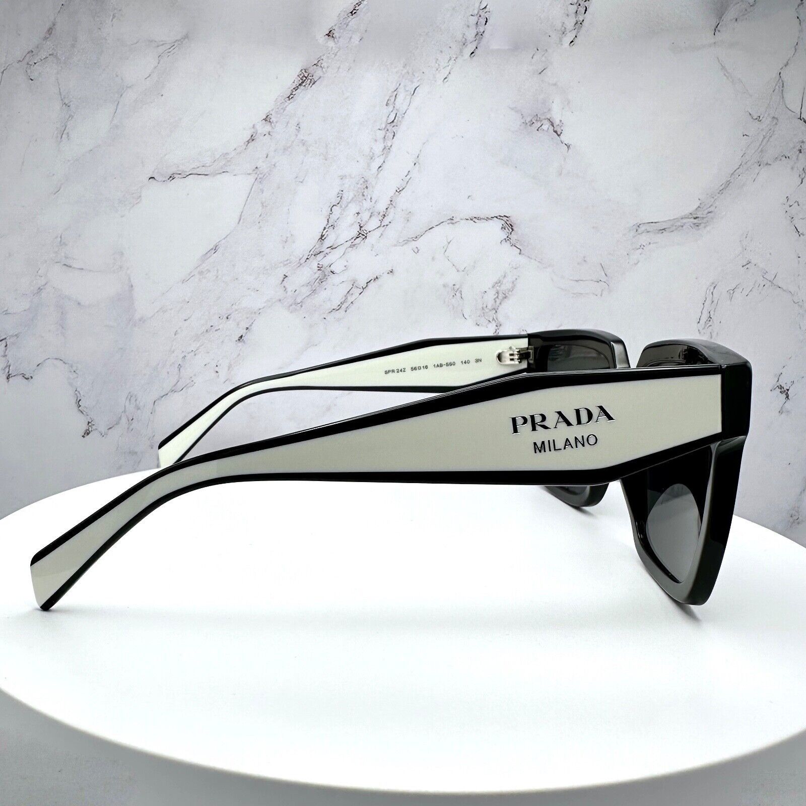 Prada New Prada Sunglasses Black White Symbole Logo Authentic Size ONE SIZE - 11 Thumbnail