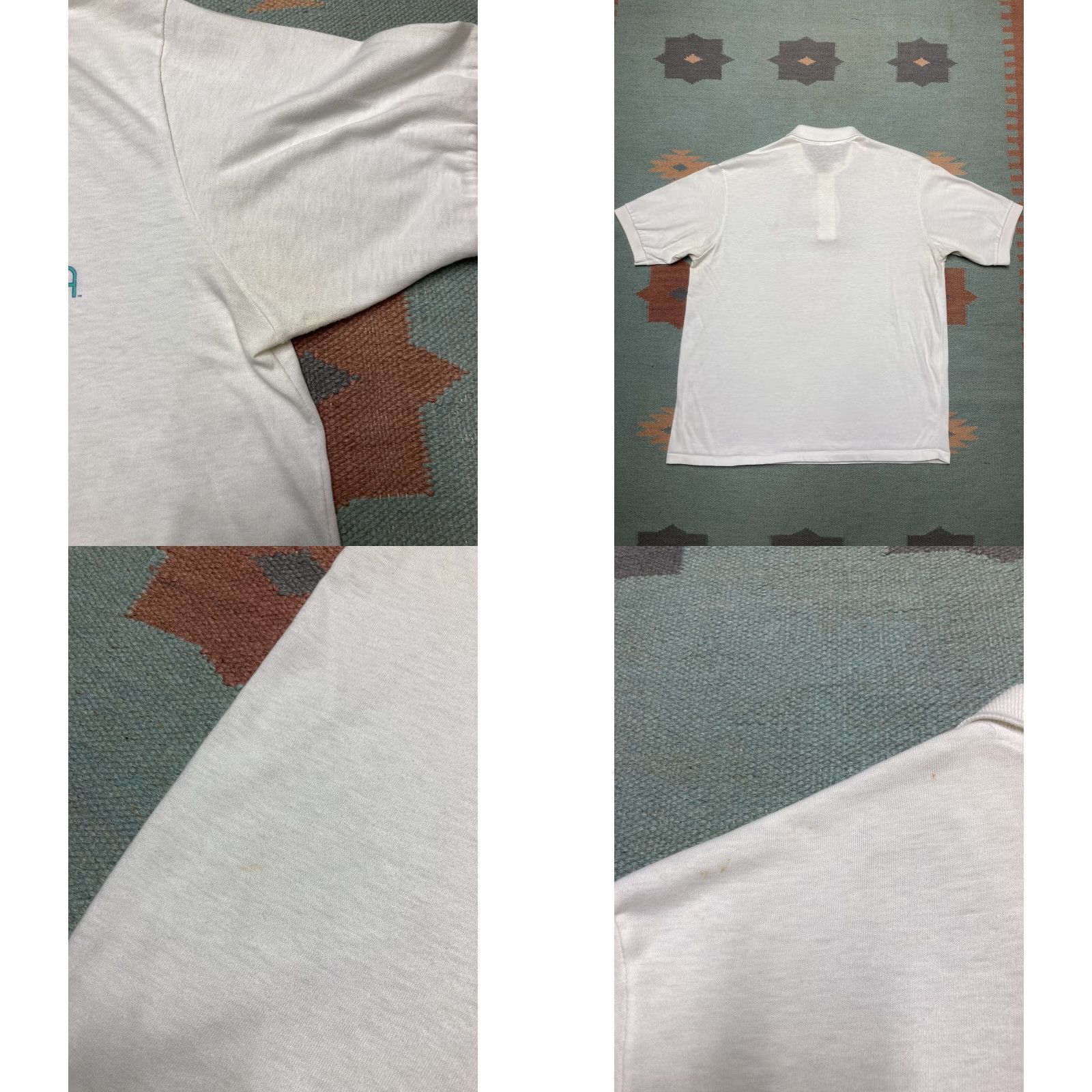 Vintage VINTAGE AriZona Polo Shirt Henley 80s 90s USA Golf XL White Men Short Sleeve Polo Size US XL / EU 56 / 4 - 8 Thumbnail