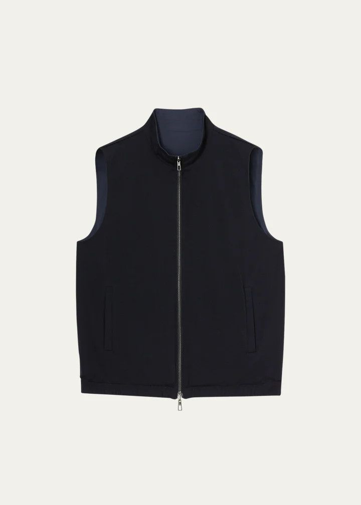 image of Loro Piana O1W1Db10224 Vest In Blue & Navy in Blue/Navy, Men's (Size Small)