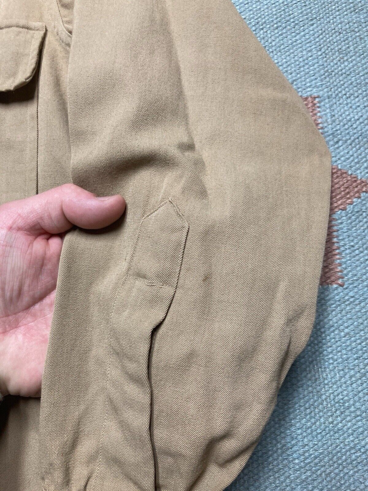 Vintage 1940s Yale military regulation shirt wool gabardine WWII sma Size US S / EU 44-46 / 1 - 2 Thumbnail