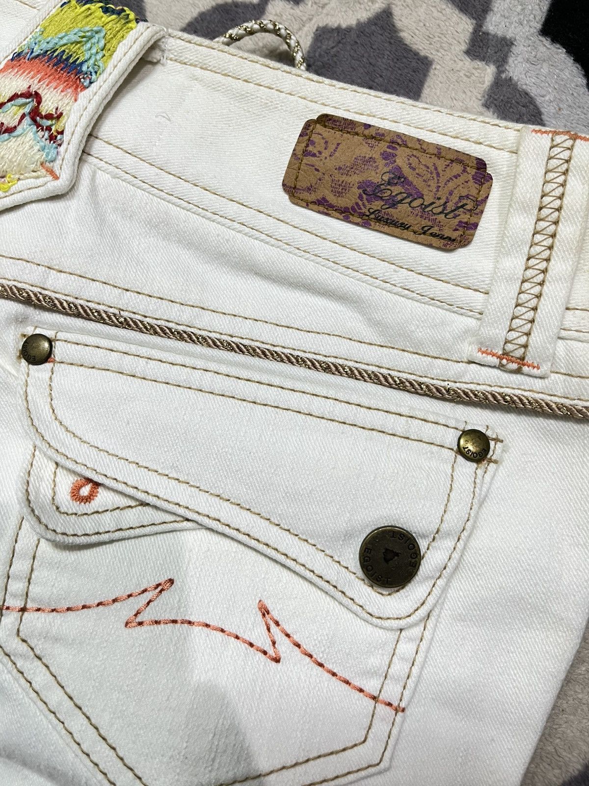 Le Grande Bleu (L.G.B.) Japanese egoist lace-up super flared stretch pants Size US 28 / EU 44 - 8 Thumbnail