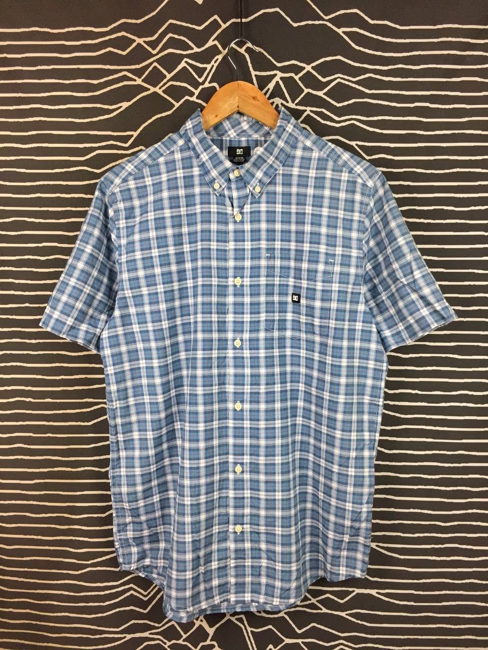 DC DC Shoes Checkered Plaid Button Down Short Sleeve Shirt Size US M / EU 48-50 / 2 - 1 Thumbnail
