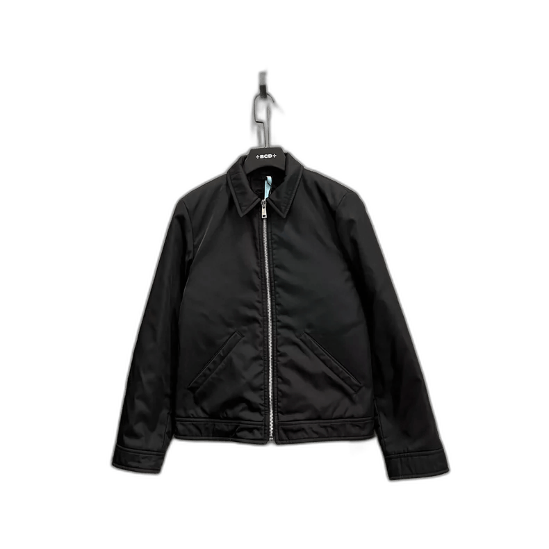Prada PRADA Black Collar Zip Jacket Size 46 Size US M / EU 48-50 / 2 - 1 Thumbnail