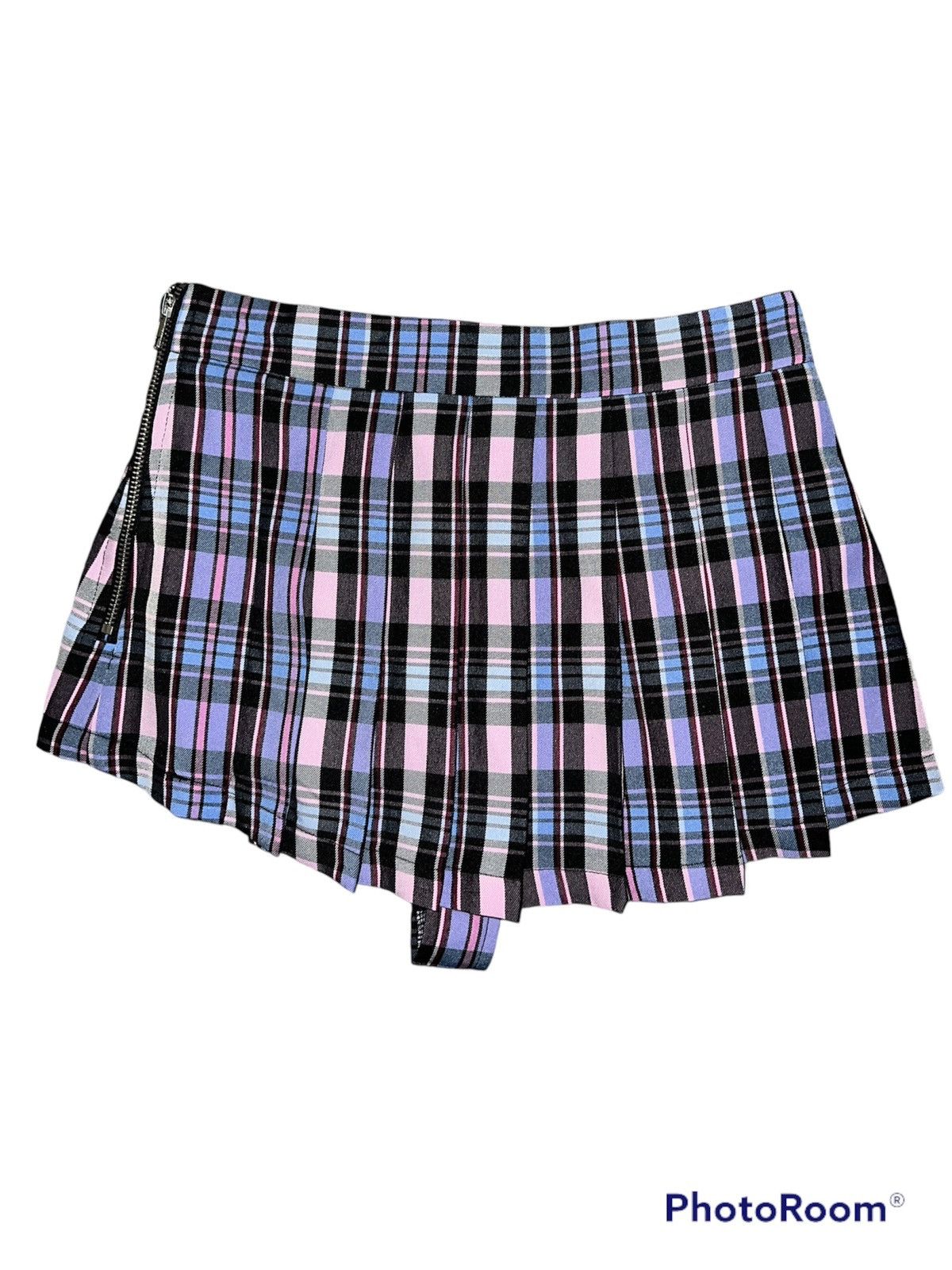 Designer CAPSULLE pastel tartan micro skirt 🎀💙 Size 24" / US 00 / IT 34 - 2 Thumbnail