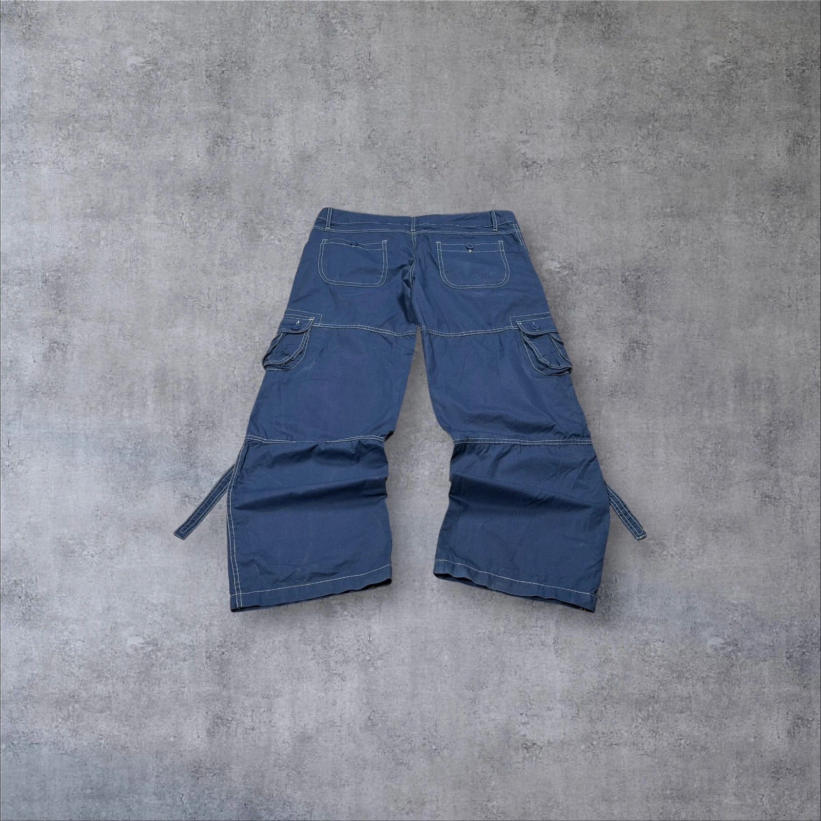 Japanese Brand Denim Co Blue Cargo Pants Size US 34 / EU 50 - 2 Thumbnail