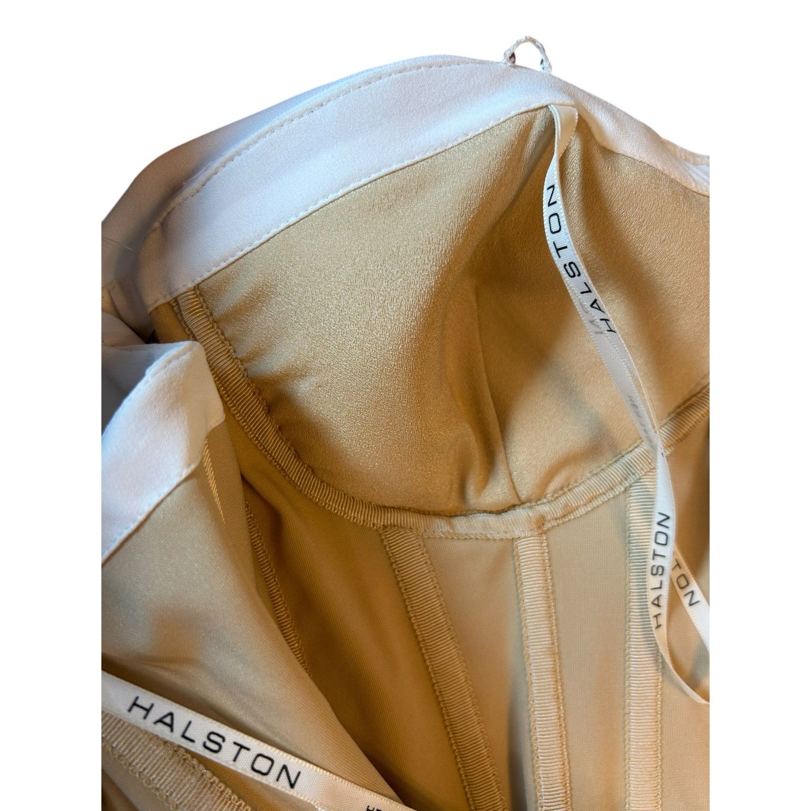 Halston Heritage Halston Heritage Strapless Tie Front Gown in Chalk - Size 4 Size S / US 4 / IT 40 - 7 Thumbnail