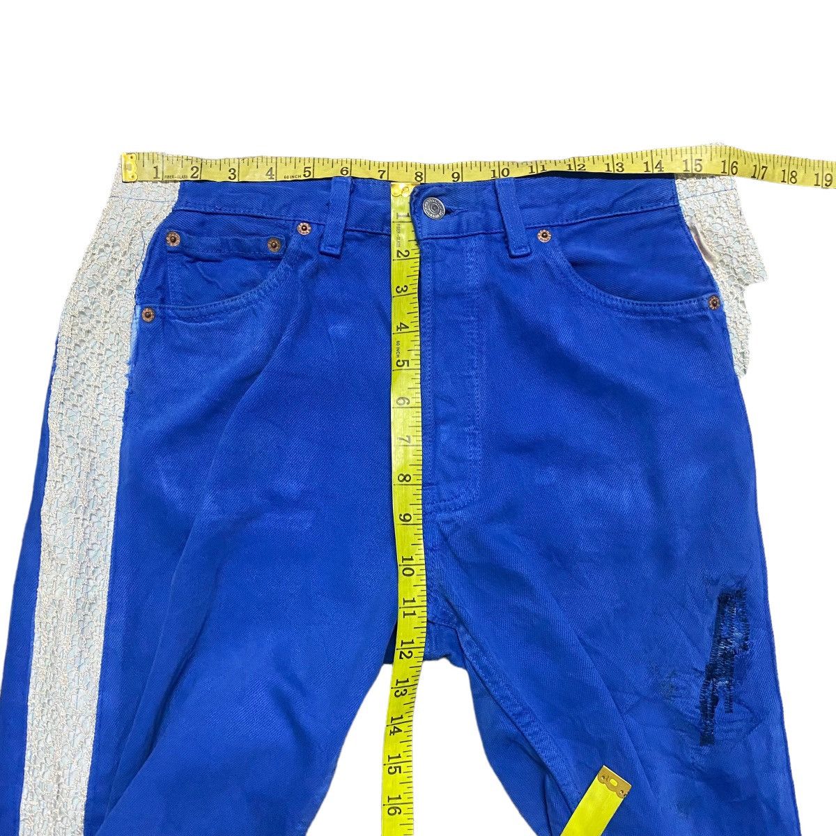 Needles Levis Sample Rebuild Lace Sidetape Jeans Royal Blue Size US 32 / EU 48 - 18 Thumbnail