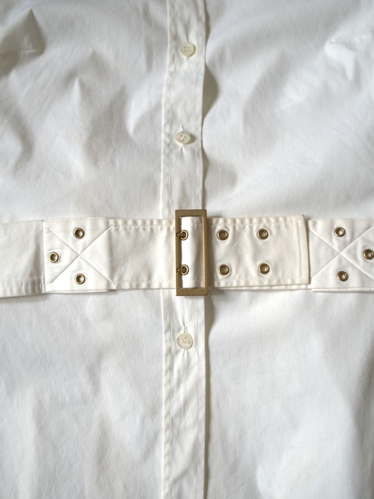 Gucci F/W 2003 Gucci By Tom Ford Bondage / Belted Shirt VINTAGE Size XS / US 0-2 / IT 36-38 - 6 Thumbnail