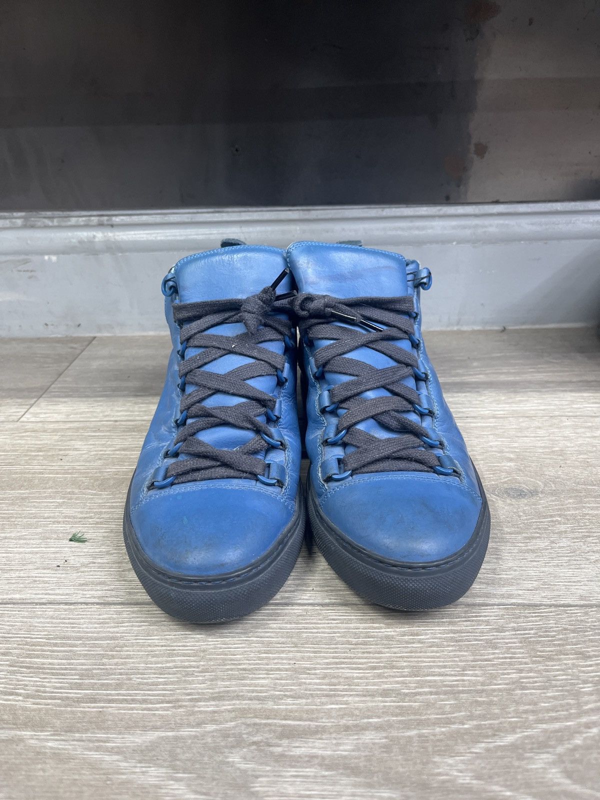 Balenciaga Balenciaga Arena High-Top Trainers Blue Leather Size US 6 / EU 39 - 2 Thumbnail