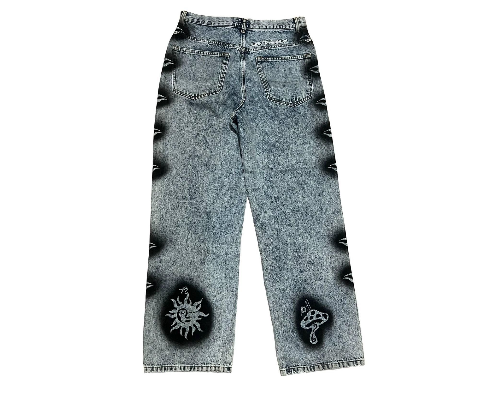 Dries Van Noten Dries Van Noten x Stussy Printed Relaxed Jeans W32 Size US 32 / EU 48 - 2 Thumbnail