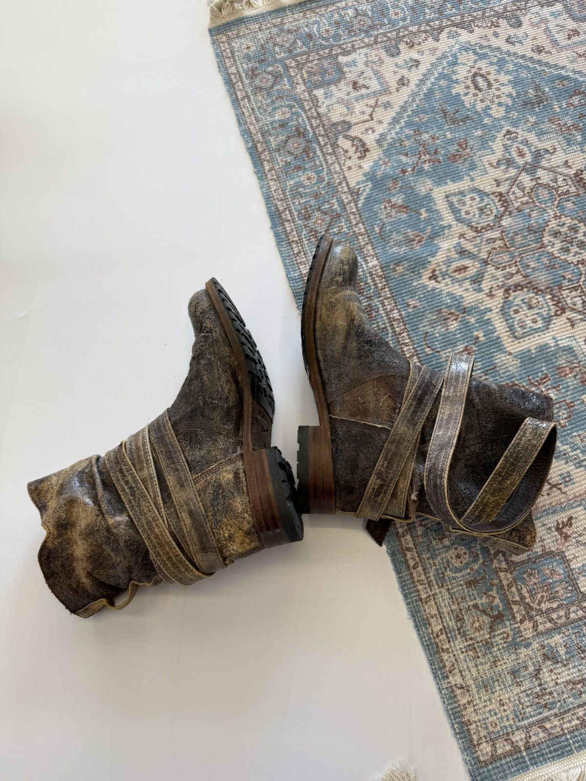 Sendra Sendra Distressed Leather Biker Boots Size 38 Size US 8 / IT 38 - 6 Thumbnail