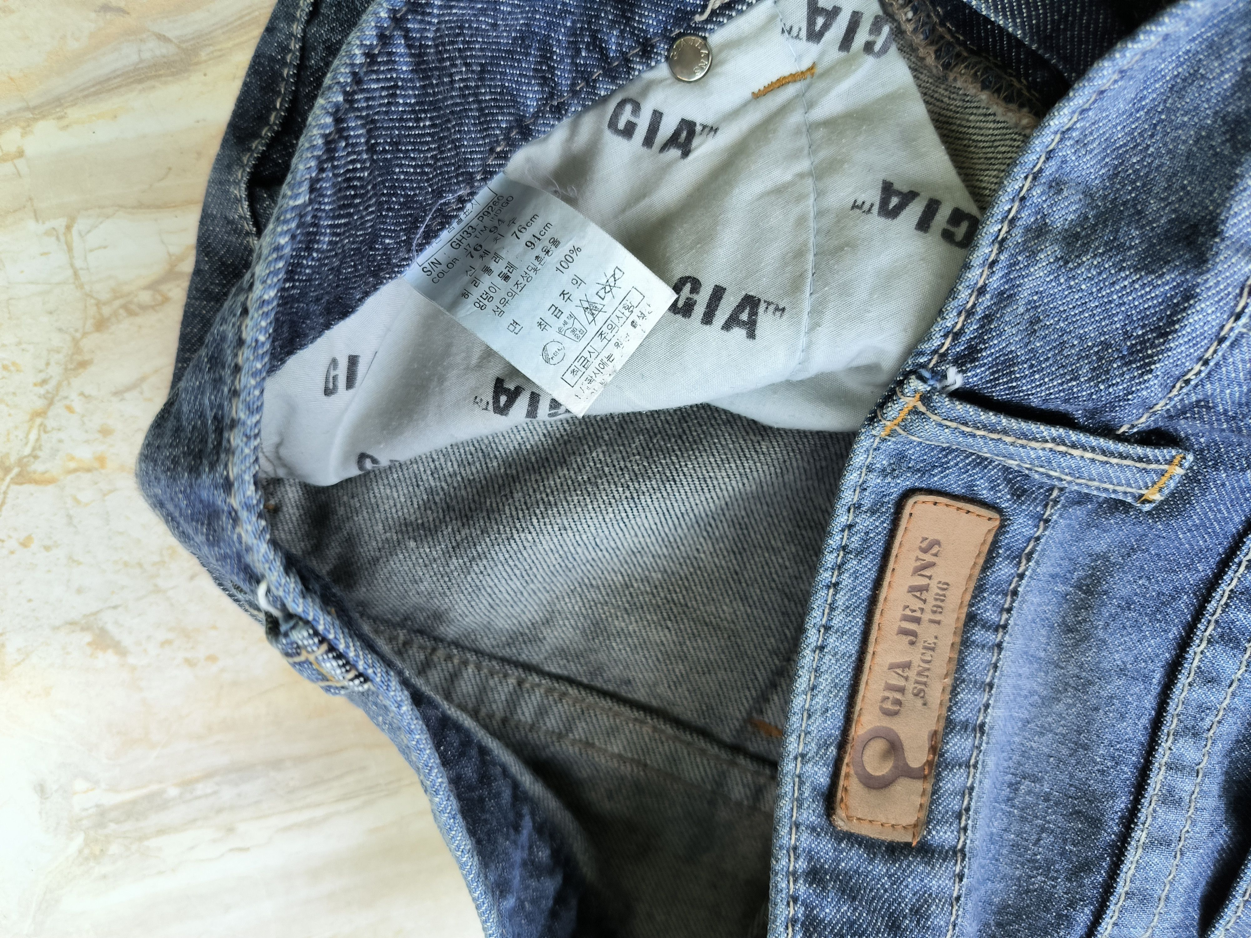 Japanese Brand Vintage 2000s GIA Spell Out Jeans Size US 30 / EU 46 - 5 Thumbnail