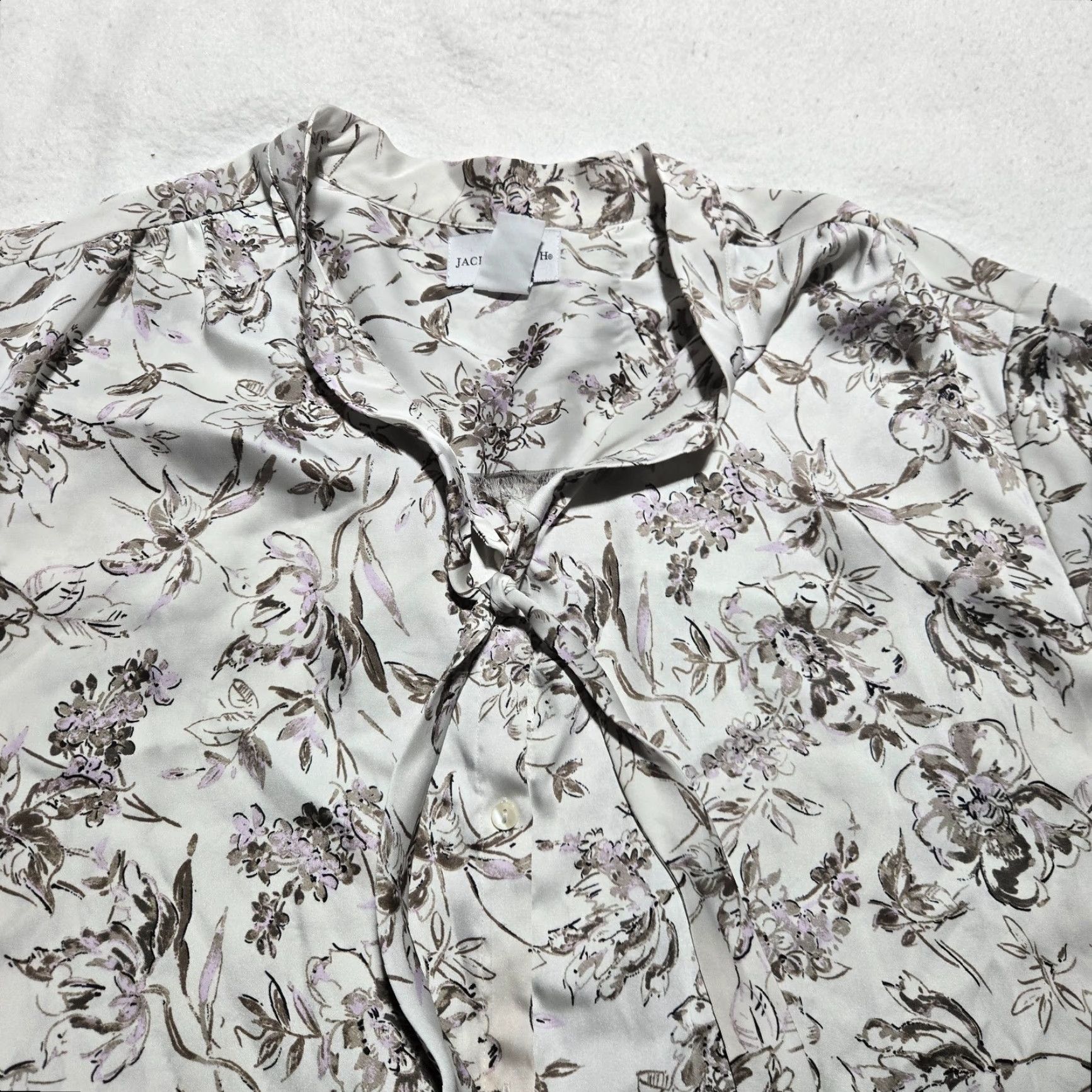 Vintage Jaclyn Smith Shirt Button Floral White Women's Plus Size 24W Size 4XL / US 24-26 - 2 Thumbnail