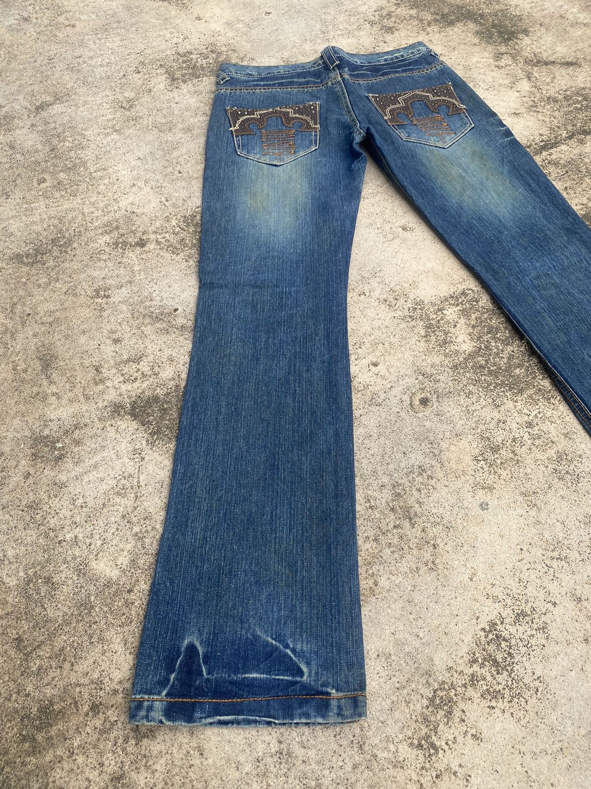 If Six Was Nine × Japanese Brand Flare Jeans Icom Distressed Pierced Size US 32 / EU 48 - 14 Thumbnail