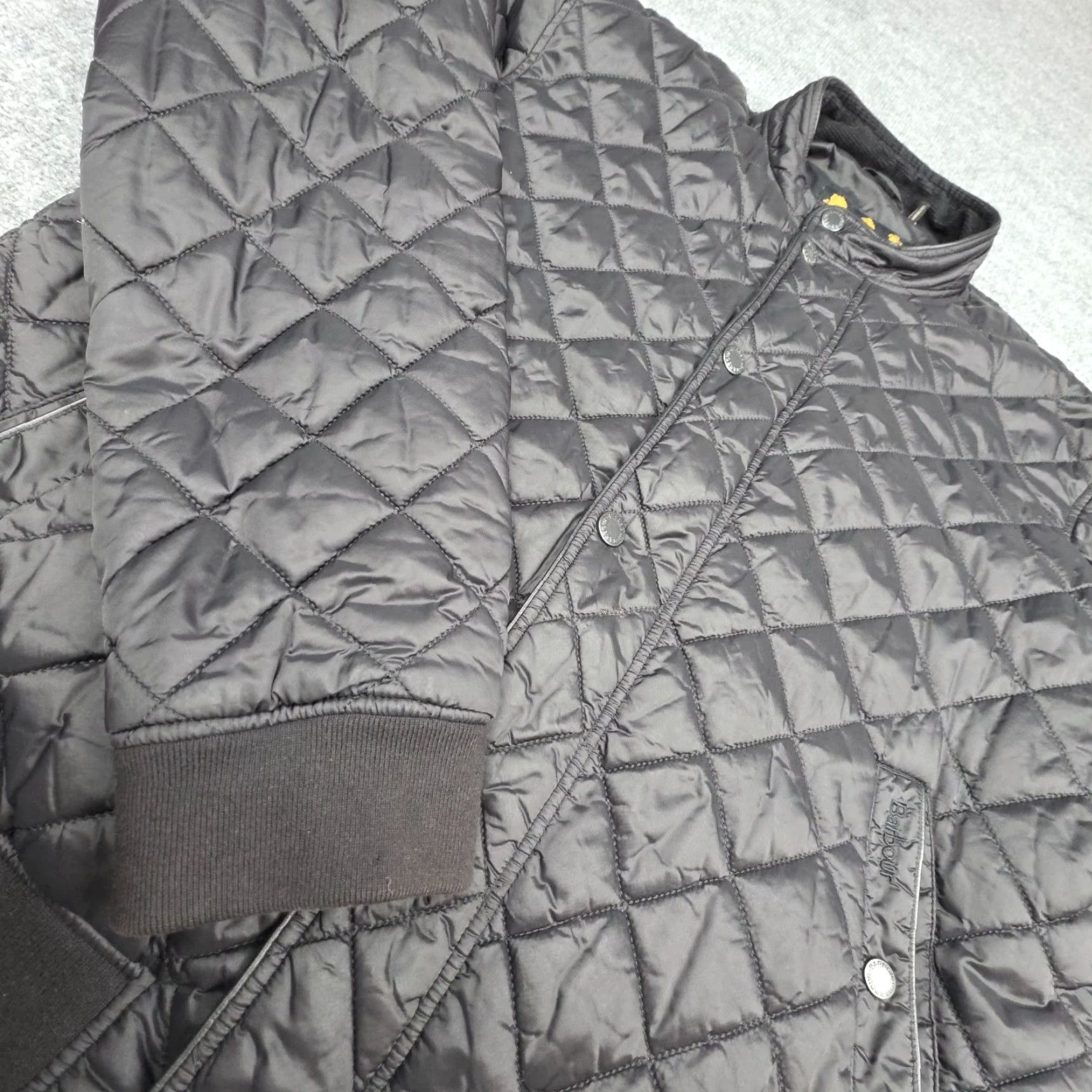 Barbour Barbour Edderton Bomber Jacket Men's XXL Black Lightweight Quilted Snap Size US XXL / EU 58 / 5 - 5 Thumbnail