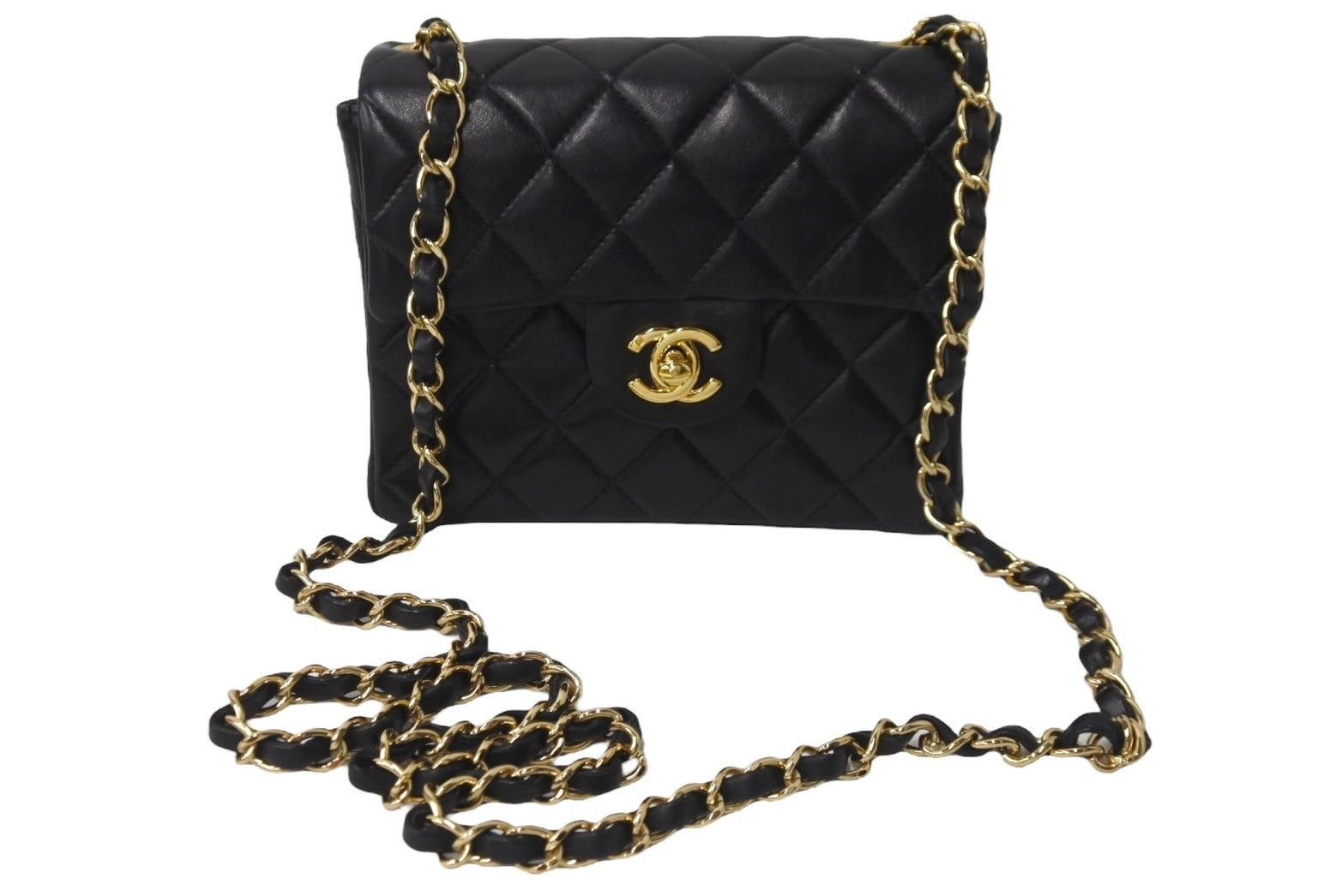 Chanel Mini Matelasse Shoulder Bag in Black, Men's