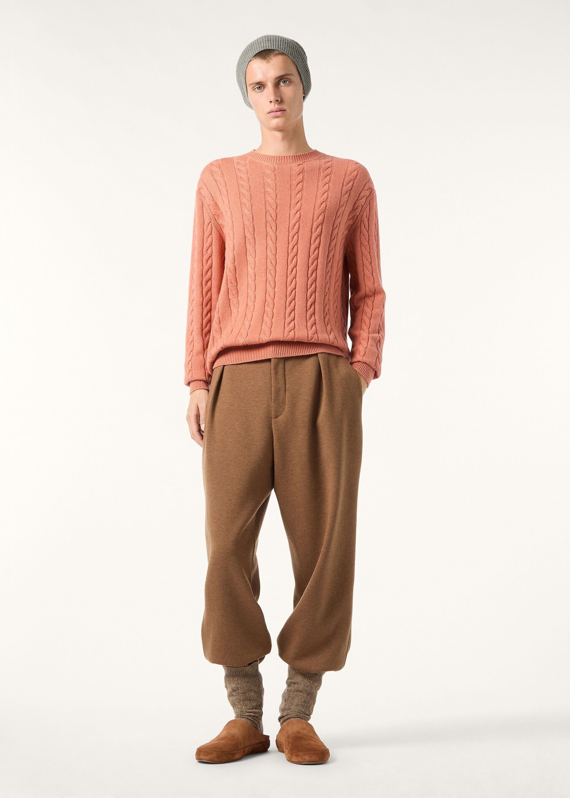 Loro Piana os11x0226 FAQ4517 Cedar Crewneck Sweater Autumn Sunset Mel Size US M / EU 48-50 / 2 - 2 Thumbnail