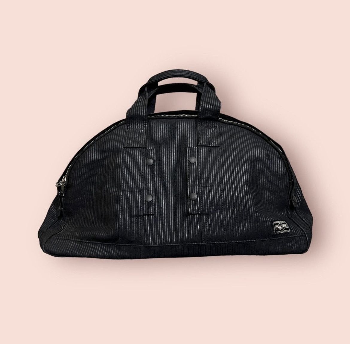 Head Porter × Japanese Brand × Porter RARE PORTER HICKORY BLACK DUFFLE TRAVEL BAG Size ONE SIZE - 25 Thumbnail