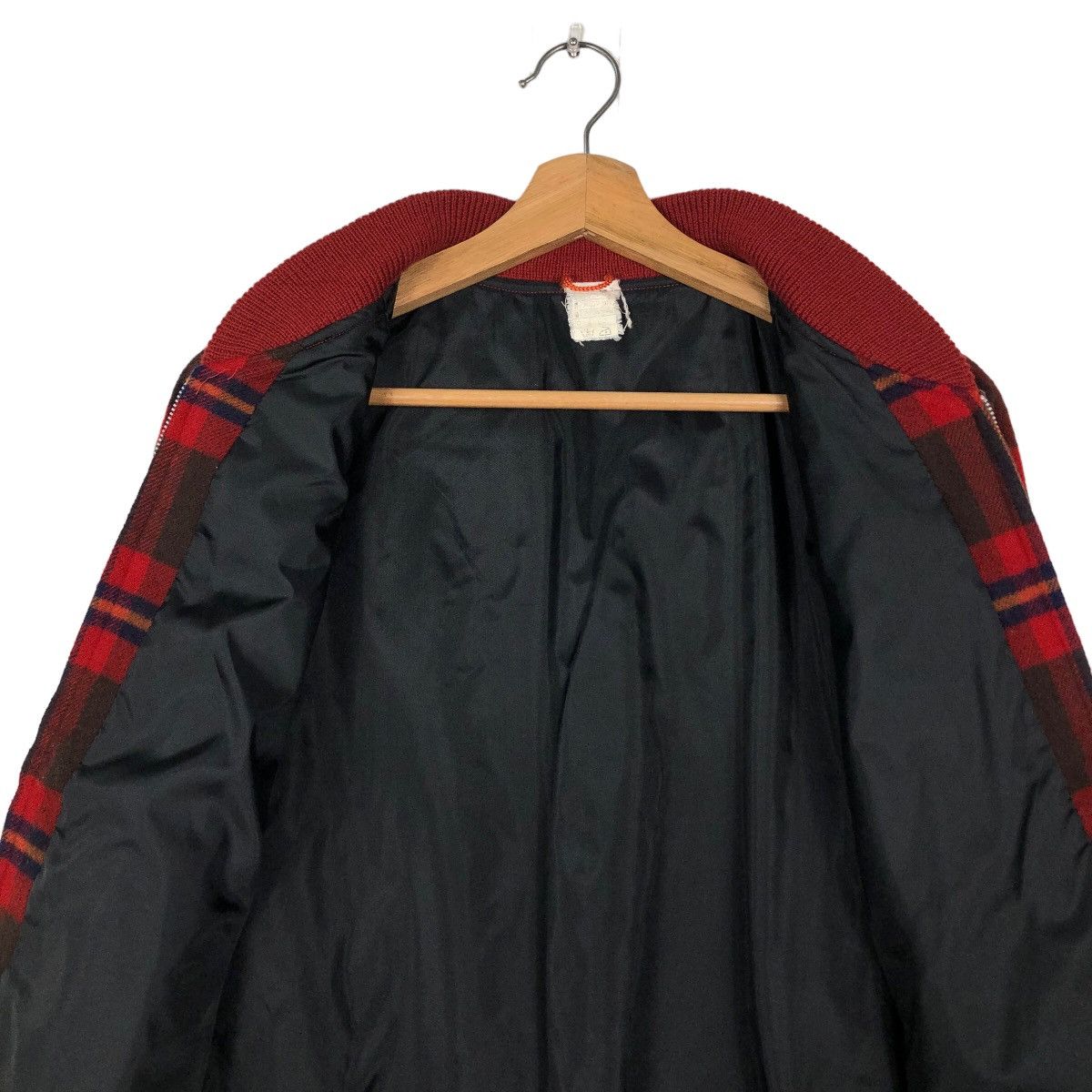 Japanese Brand 🔥Punk Design Tartan Check Bomber Jacket Wool Issey Miyake Size US L / EU 52-54 / 3 - 14 Thumbnail