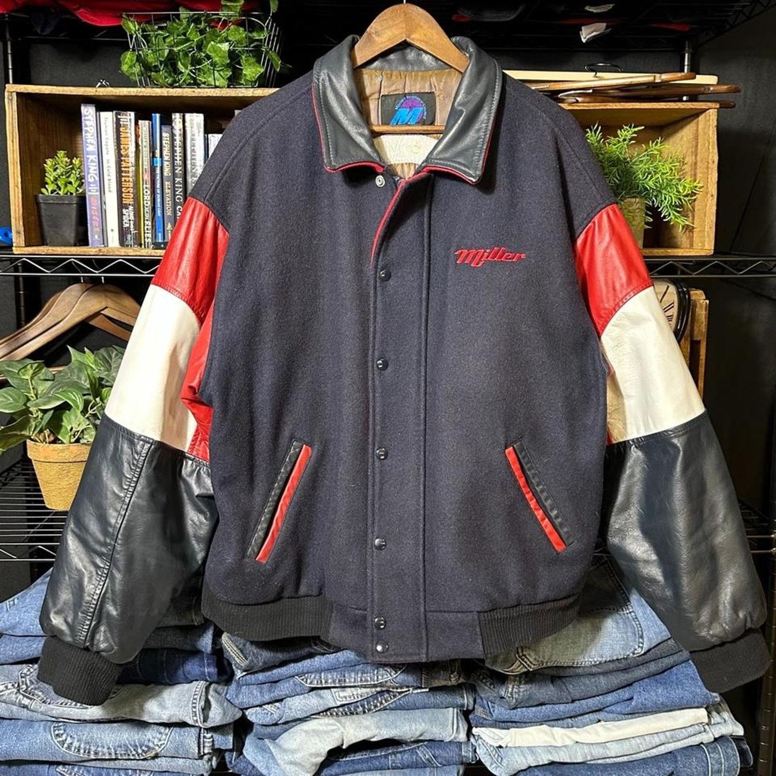 Other Vintage 90s Miller Auto Marine Leather Jacket Black XL Coat Size US XL / EU 56 / 4 - 2 Thumbnail