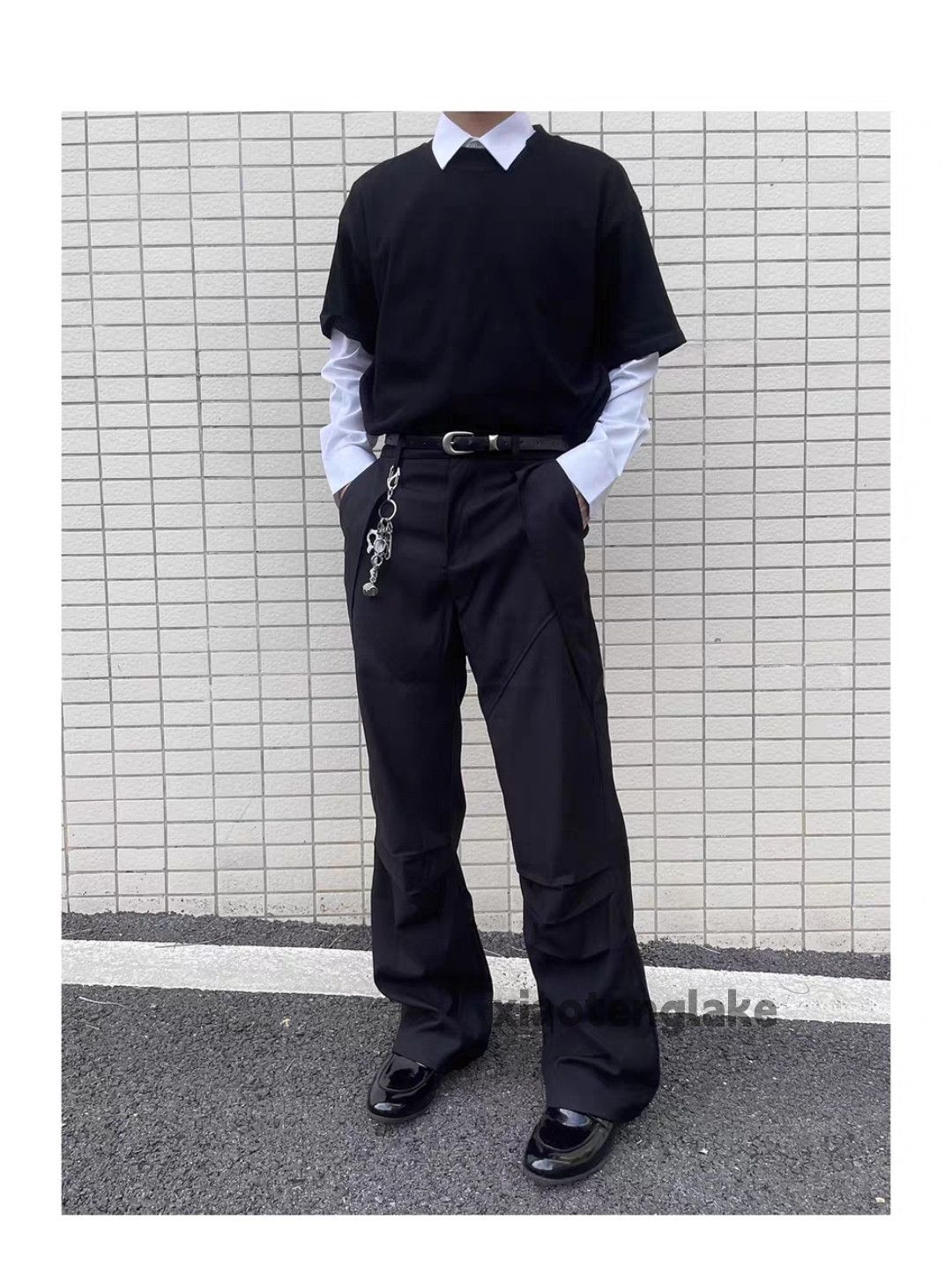 Designer × Japanese Brand × Vintage utility pleated yuppie dance patchwork punk pants Size US 34 / EU 50 - 7 Thumbnail