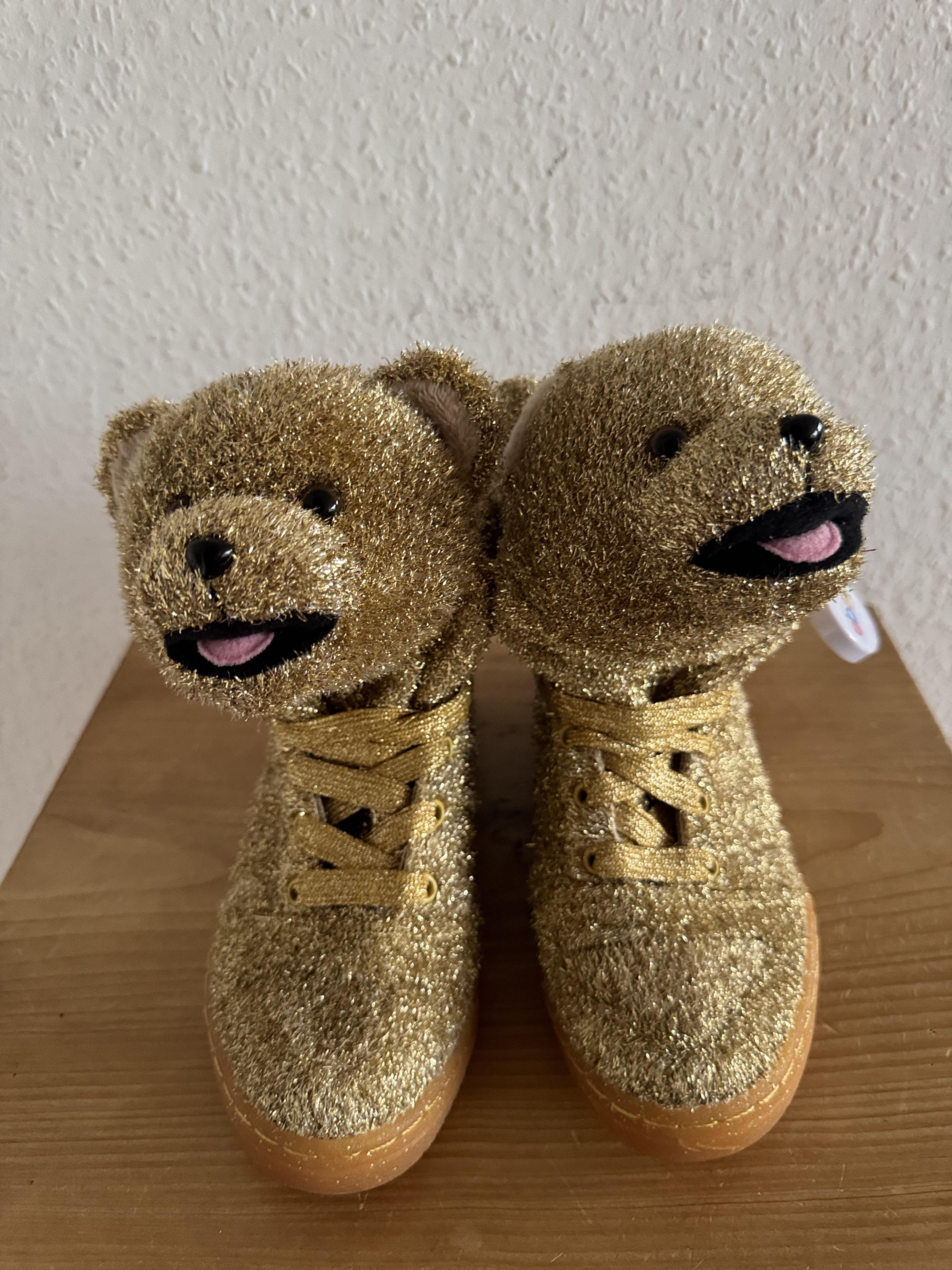 Adidas × Jeremy Scott Gold Teddy Bear Sneakers Size US 5.5 / IT 35.5 - 7 Thumbnail