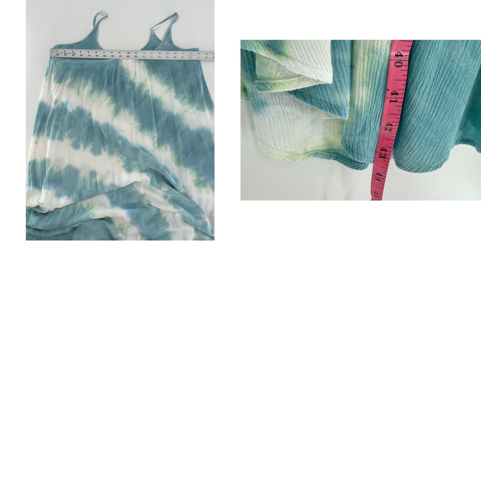 Vintage Knox Rose Tie Dye Midi Dress Blue White Spaghetti Strap Casual Women's M Size M / US 6-8 / IT 42-44 - 8 Thumbnail