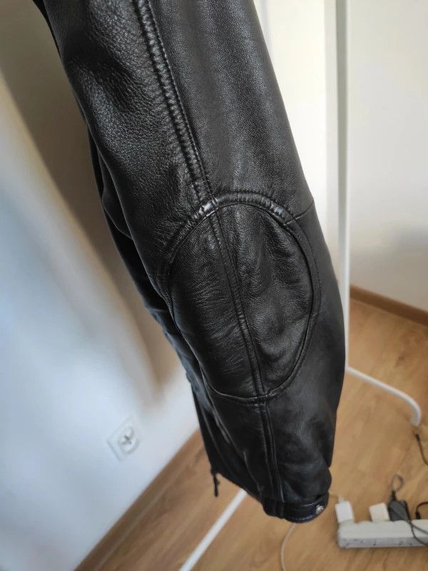 Leather Unique 90s Vintage Leather Coat Size M / US 6-8 / IT 42-44 - 12 Thumbnail