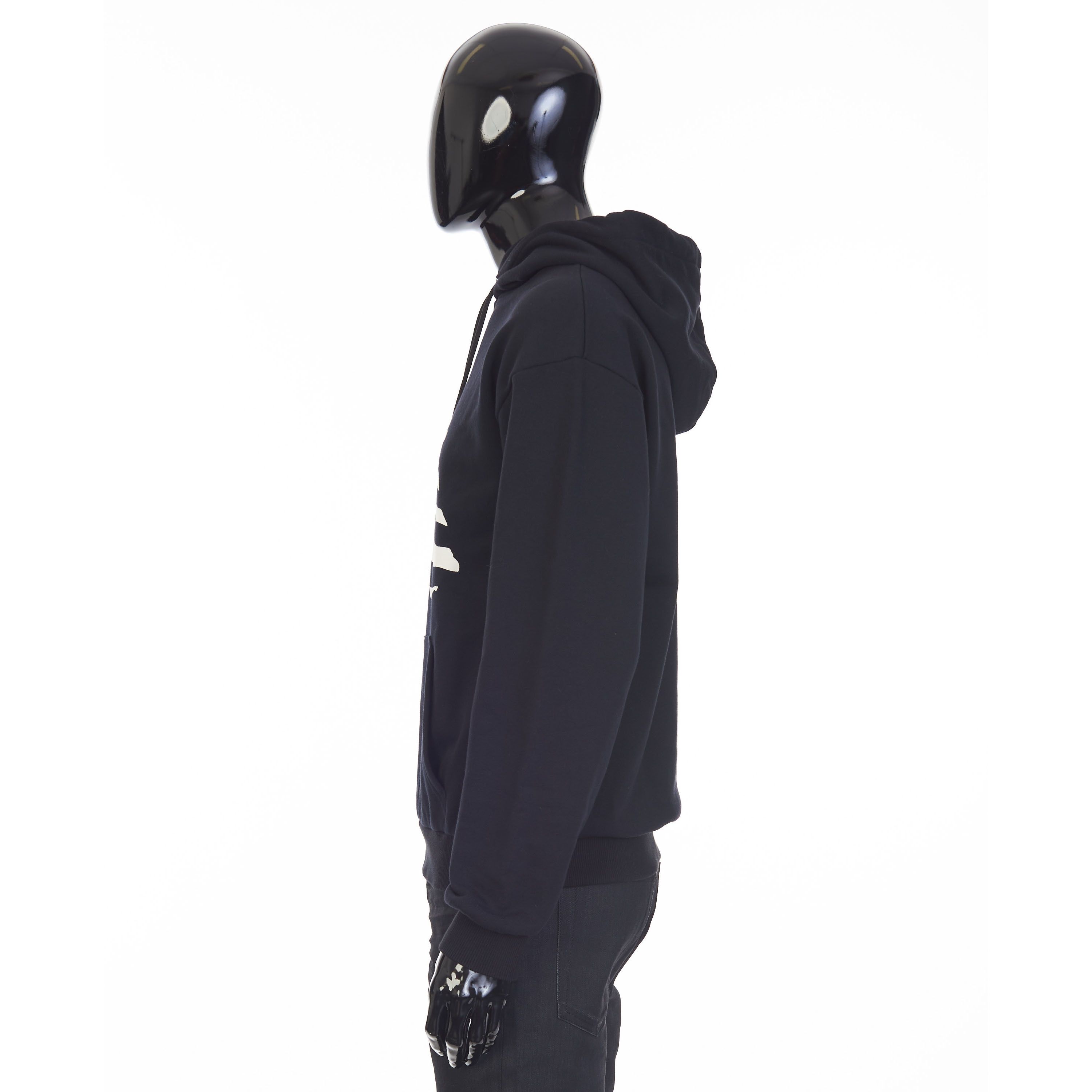 Celine Black Hoodie Sweatshirt - Flag Print, Rhinestone Embroidery Size US S / EU 44-46 / 1 - 3 Thumbnail