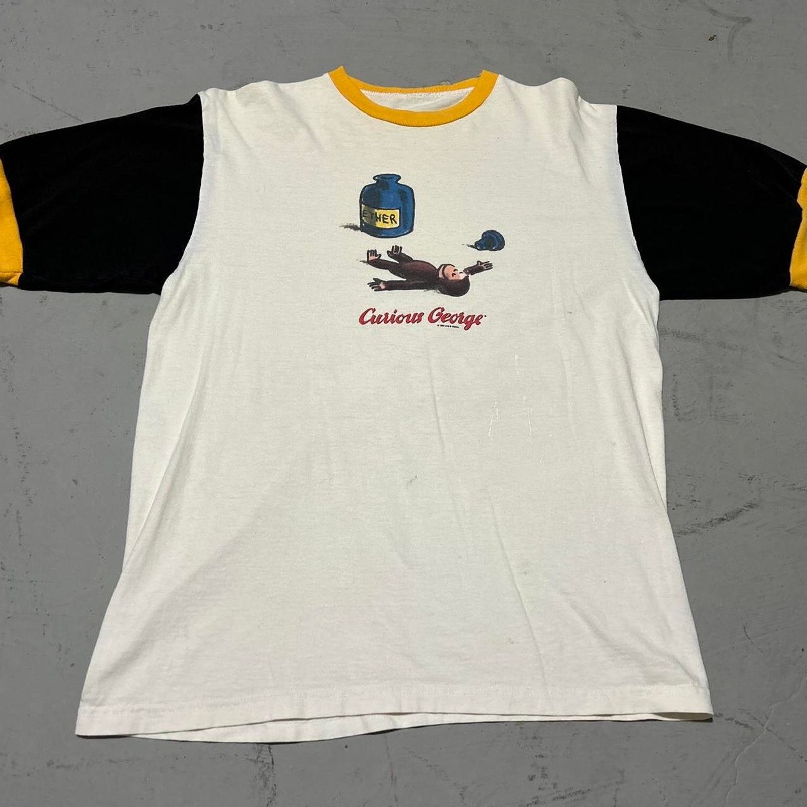 Other **Vintage 1995 Curious George Ether Ringer T-Shirt** Size US L / EU 52-54 / 3 - 1 Thumbnail