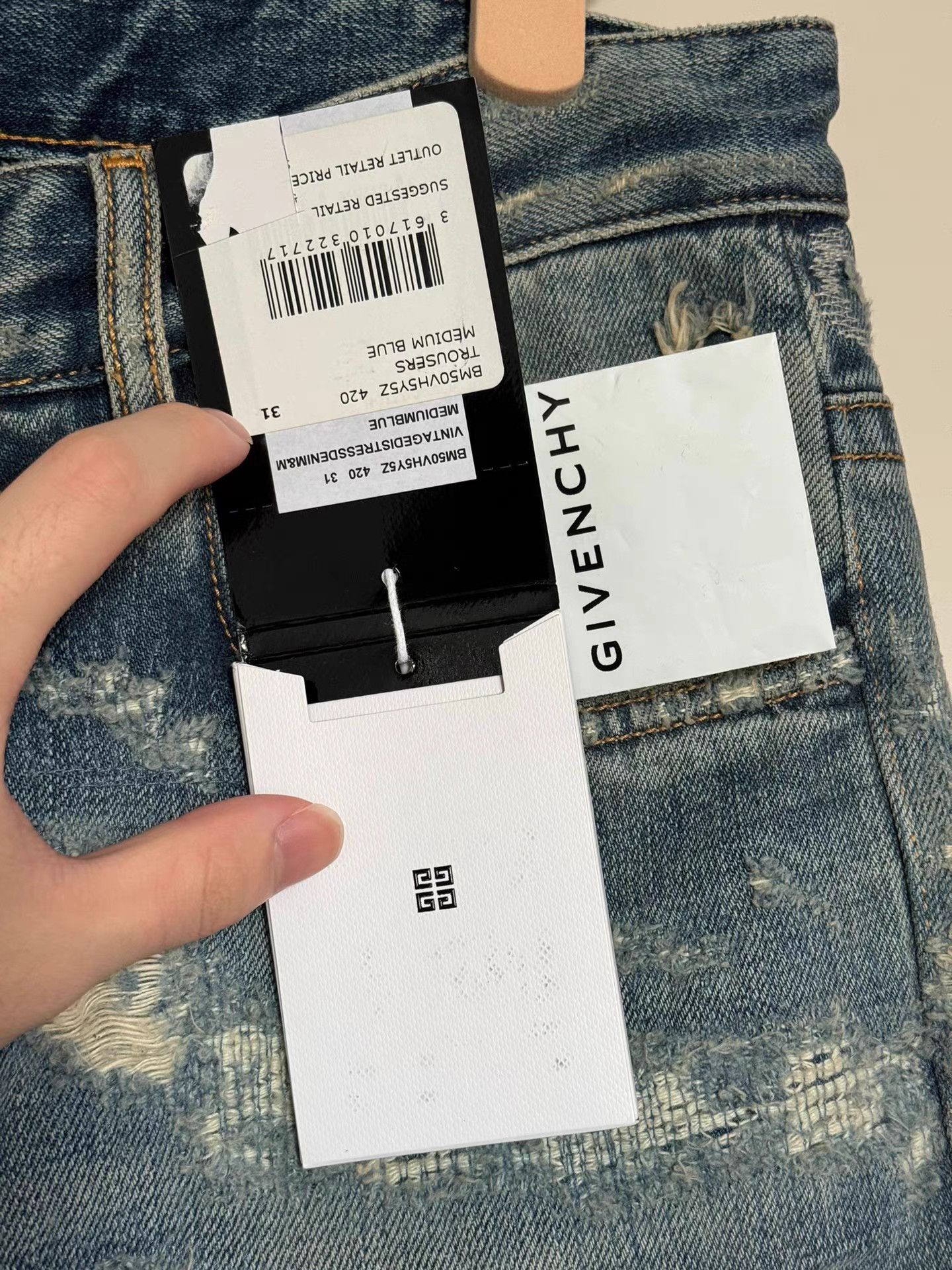 Givenchy Givenchy MMW Boro Distressed Jeans K6 Size US 31 - 9 Thumbnail